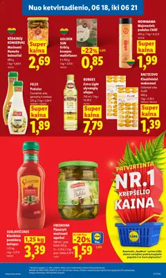 LIDL leidinys galioja nuo 15.06.2026 | Puslapis: 33 | Prekių: Kruopos, Aliejus, Krepšelis, Padažas