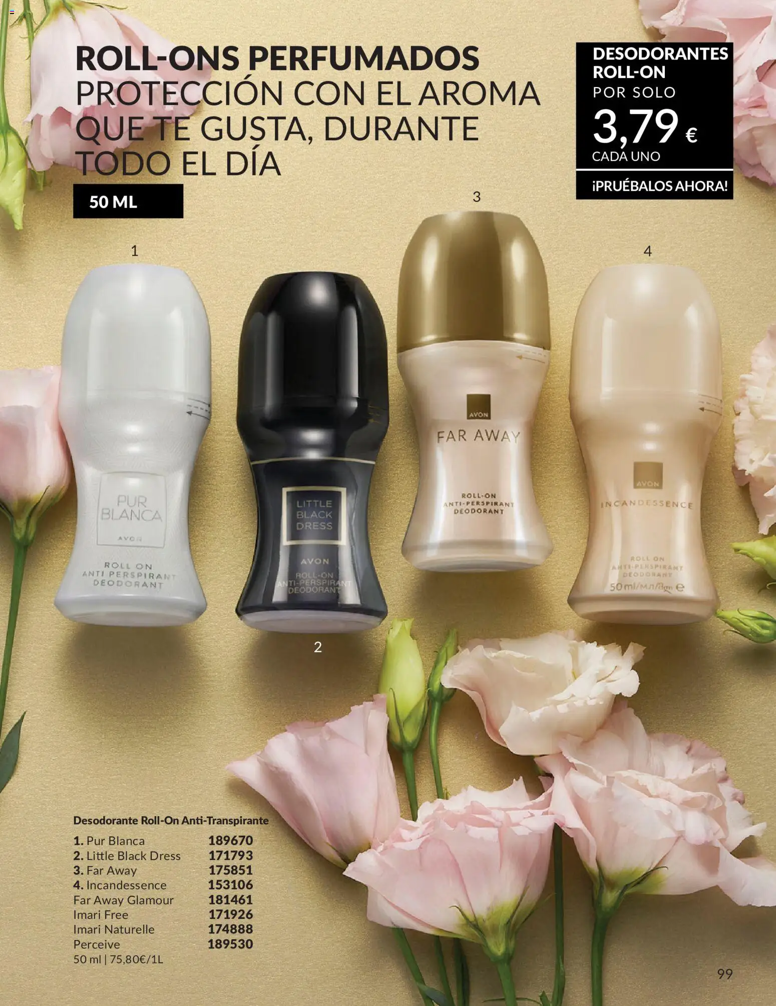 Catálogo AVON campaña 6 │ válido desde el 01.06.2026 | Página: 99 | Productos: Desodorante, Antitranspirante, Té