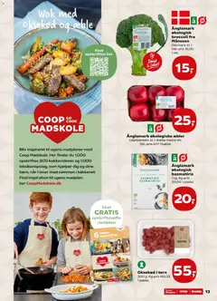 Änglamark økologiske æbler, Änglamark økologiske æbler. Udenlandske, kl. I. Bakke med 6 stk. Stk.-pris 4,17. gyldig fra 21/08/2026 | Side: 13 | Produkter: Æbler, Oksekød, Broccoli, Søm