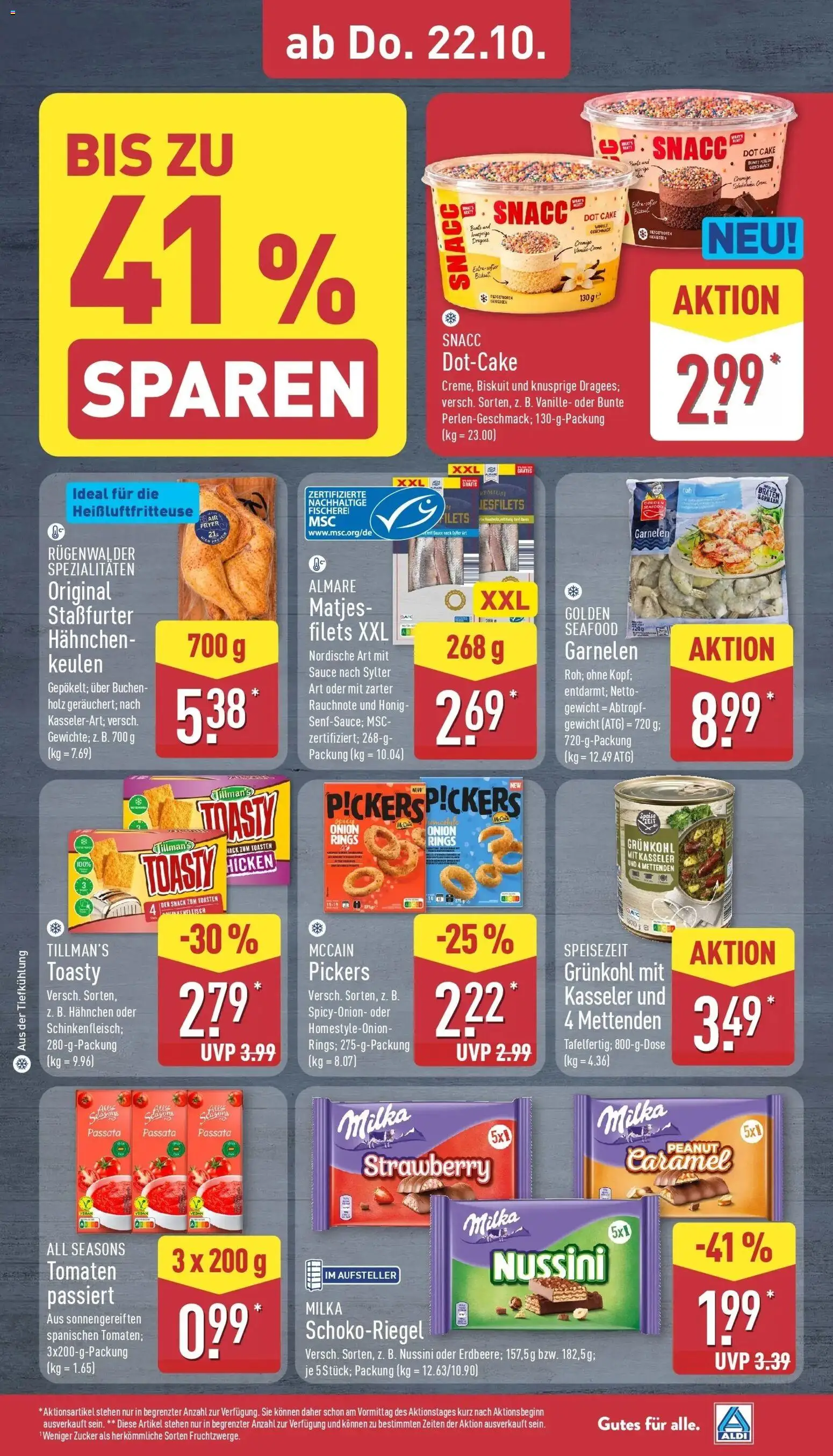 Aldi Aktueller Prospekt (ab 19.10.2026) » Angebote Online | Seite: 33 | Produkte: Toast, Milka, Vanille, Heißluftfritteuse