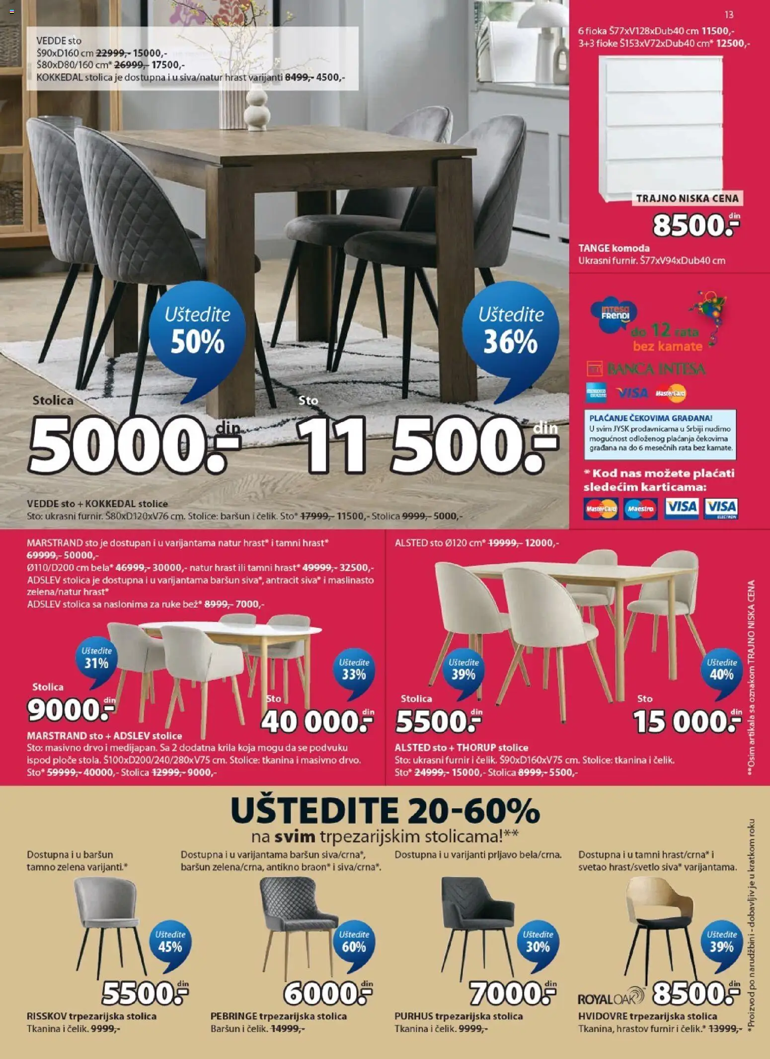 Jysk katalog - važi od 03.06.2026 | Strana: 13 | Proizvode: Komoda, Sto, Stolica