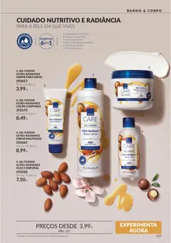 Pré-visualização Catálogo Avon Campanha 10 válido de 01/10/2026 | Página: 157 | Produtos: Loção corporal, Óleo corporal, Banho, Creme