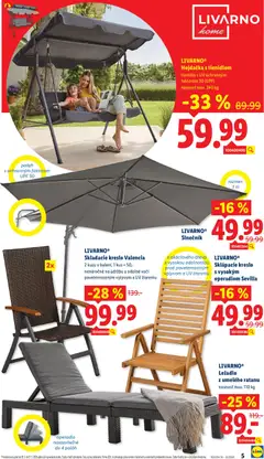 Lidl leták platný od 25.05.2026 | Strana: 5 | Produkty: Hojdačka, Kreslo, Ležadlo