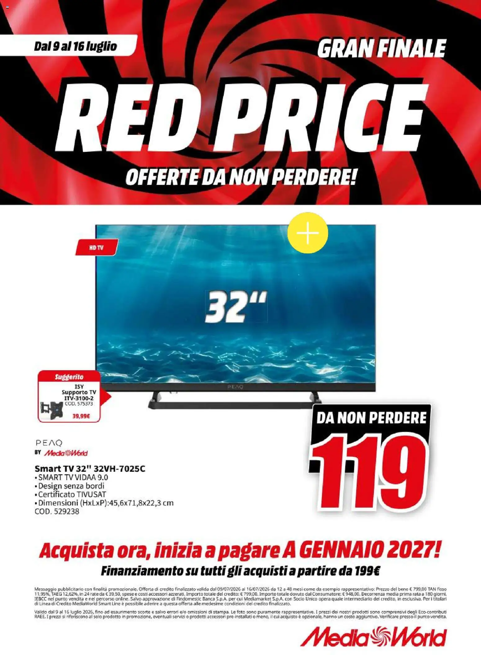 Volantino Media World del 09/07/2026 | Pagina: 6 | Prodotti: smart TV, TV