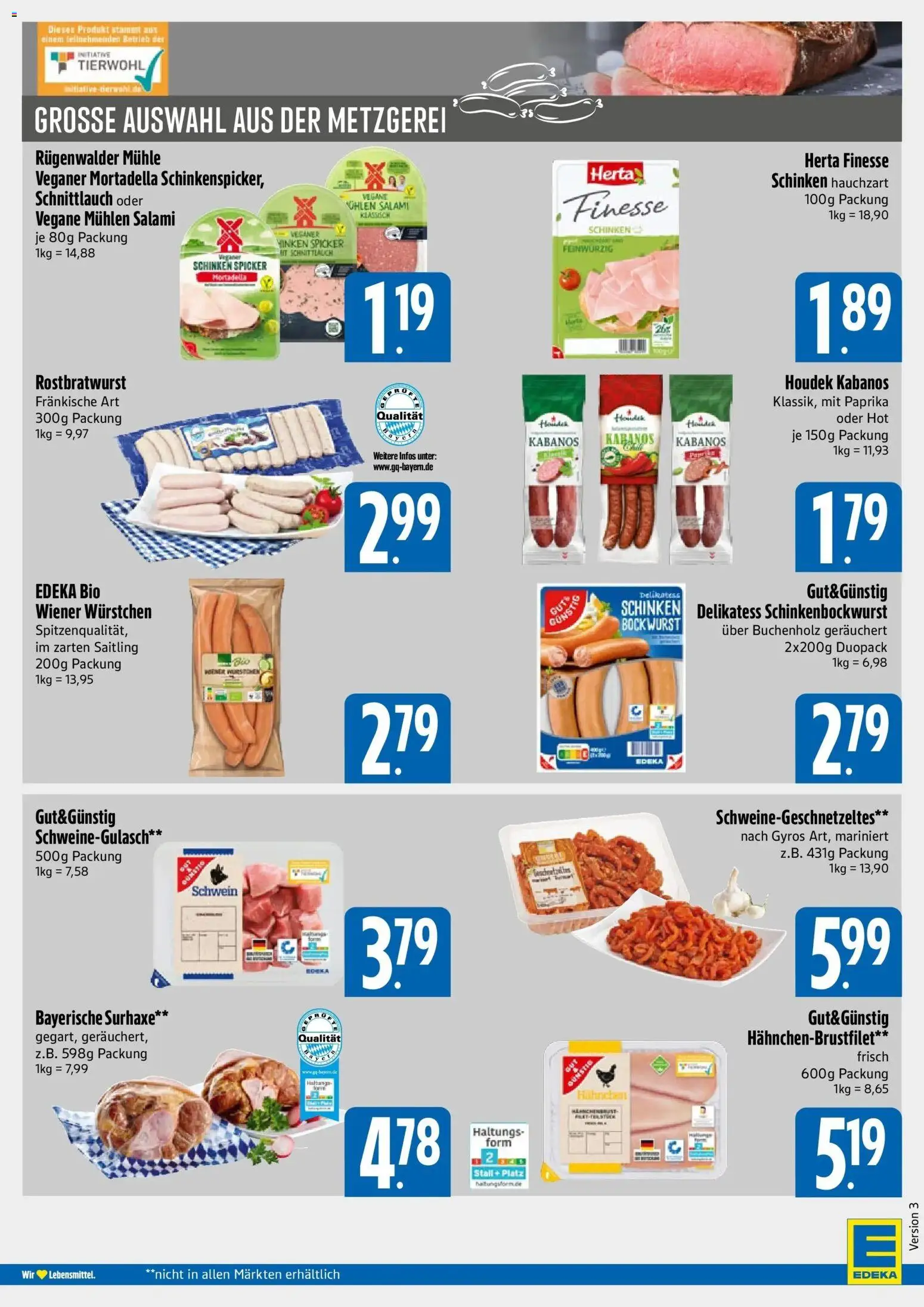 E xpress Prospekt München – gültig ab 21.09.2026 | Seite: 4 | Produkte: Bockwurst, Mühle, Gyros, Salami