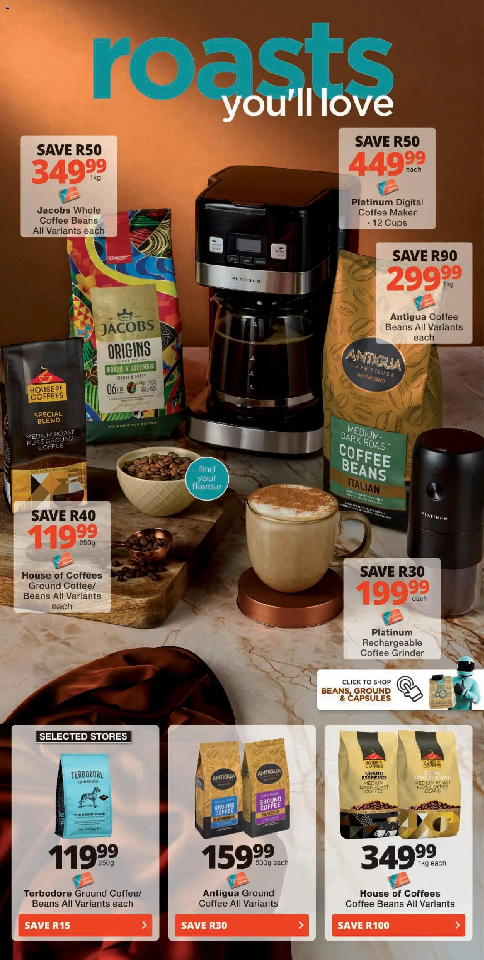 New Checkers catalogue – valid from 20/07/2026 | Page: 2 | Products: Coffee maker, Grinder, Coffee grinder, Coffee