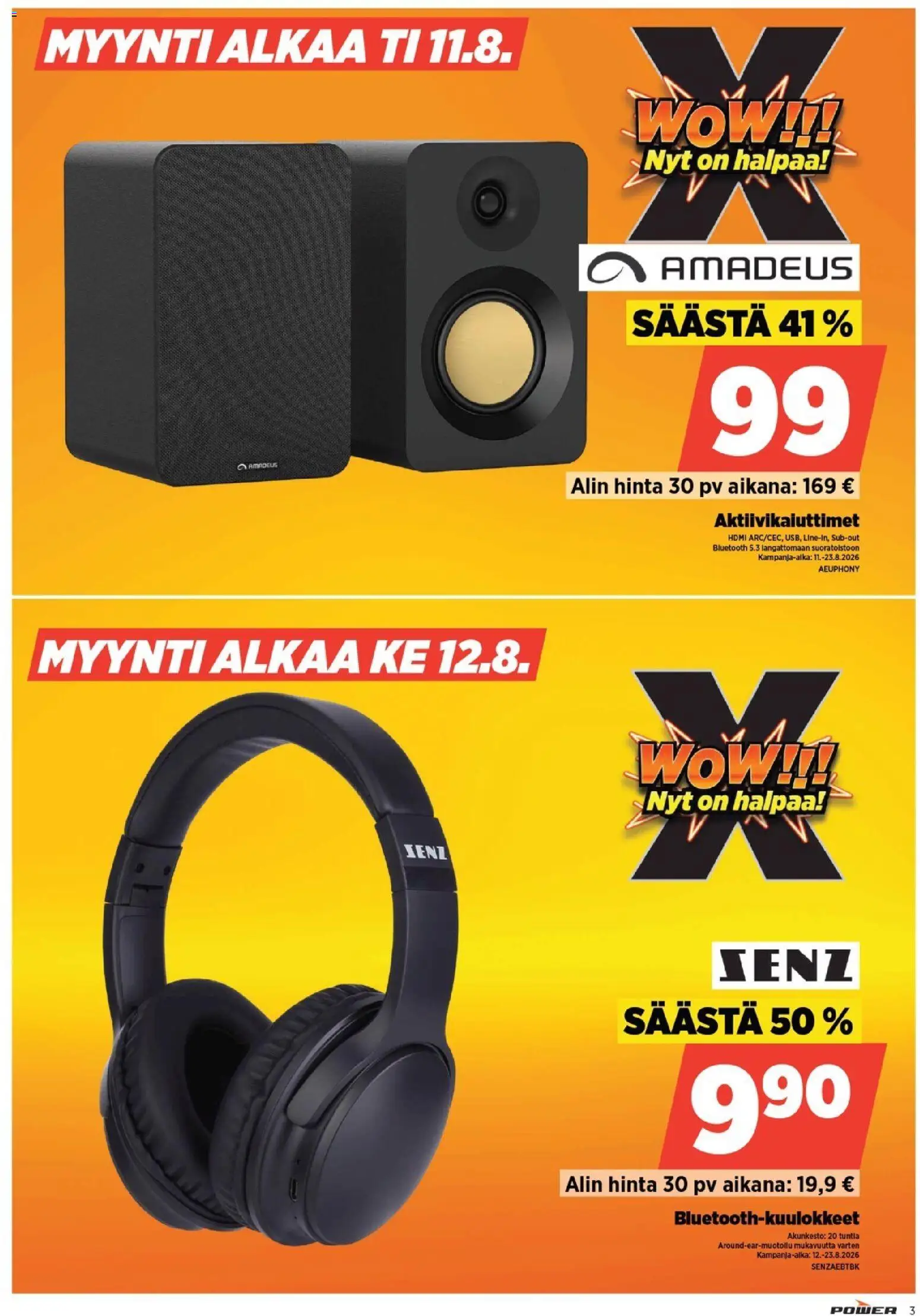 Power tarjoukset – voimassa 10/08/2026 alkaen | Sivu: 3