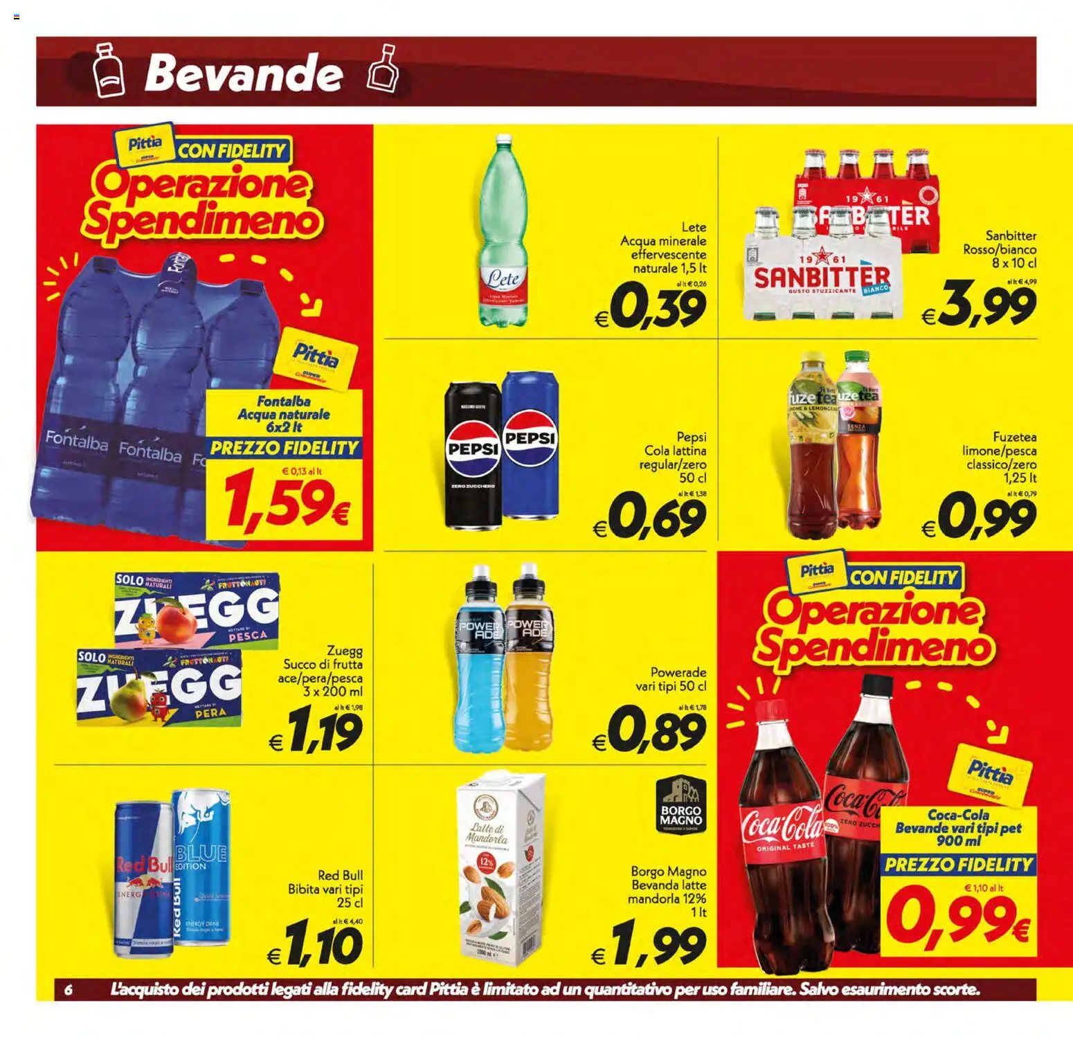 Volantino SuperConveniente del 30/06/2026 | Pagina: 6 | Prodotti: Acqua, Zucchero, Latte, Acqua naturale