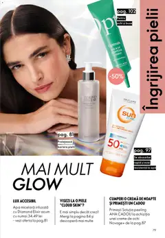 Ofertele Oriflame valabile de la 29.07.2026 | Pagină: 79 | Produse: Cremă de noapte, Peeling, Apă micelară, Apă