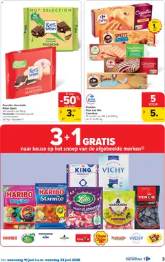 Carrefour folder week 24 - Voorbeeld van een folder van Carrefour, geldig van 10.06.2026 | Pagina: 3 | Producten: Koekjes, Pepermunt, Fruit, Chocolade