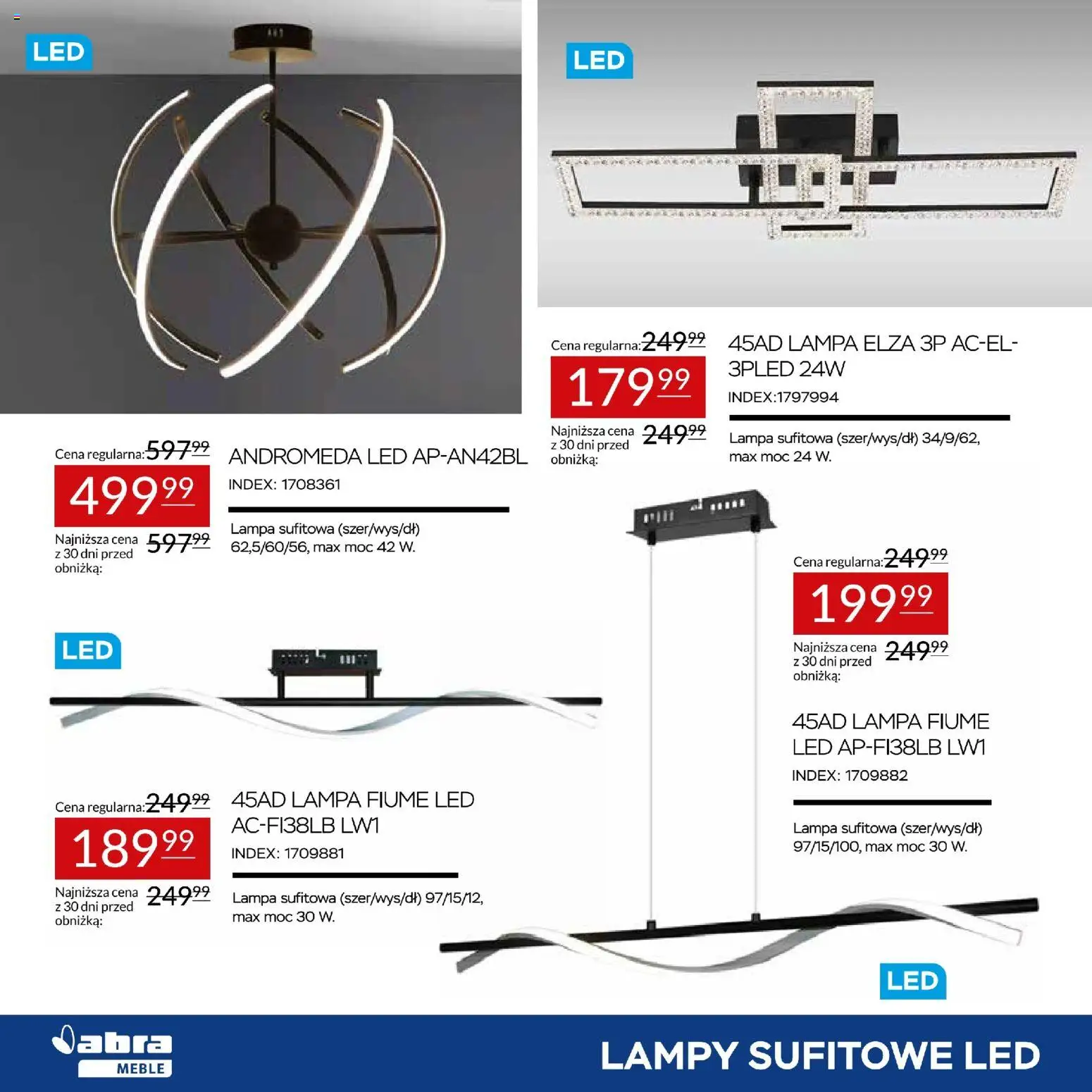 Abra meble gazetka od 24.09.2026 | Strona: 10 | Produkty: Lampa, Lampa sufitowa