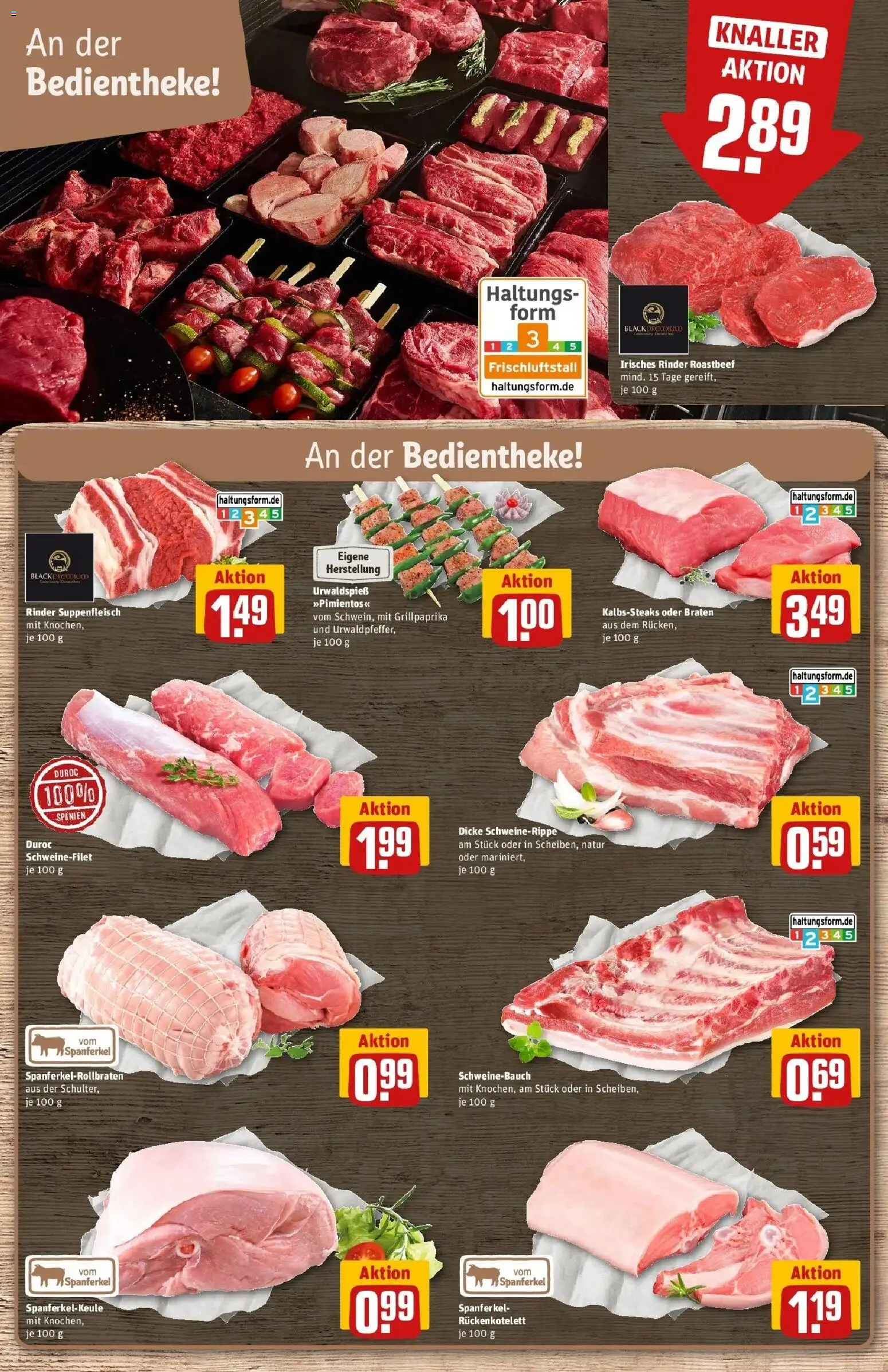 REWE Prospekt ab 07.09.2026 zum Blättern » Angebote | Seite: 8 | Produkte: Schweinebauch, Roastbeef, Schweinefilet, Suppenfleisch