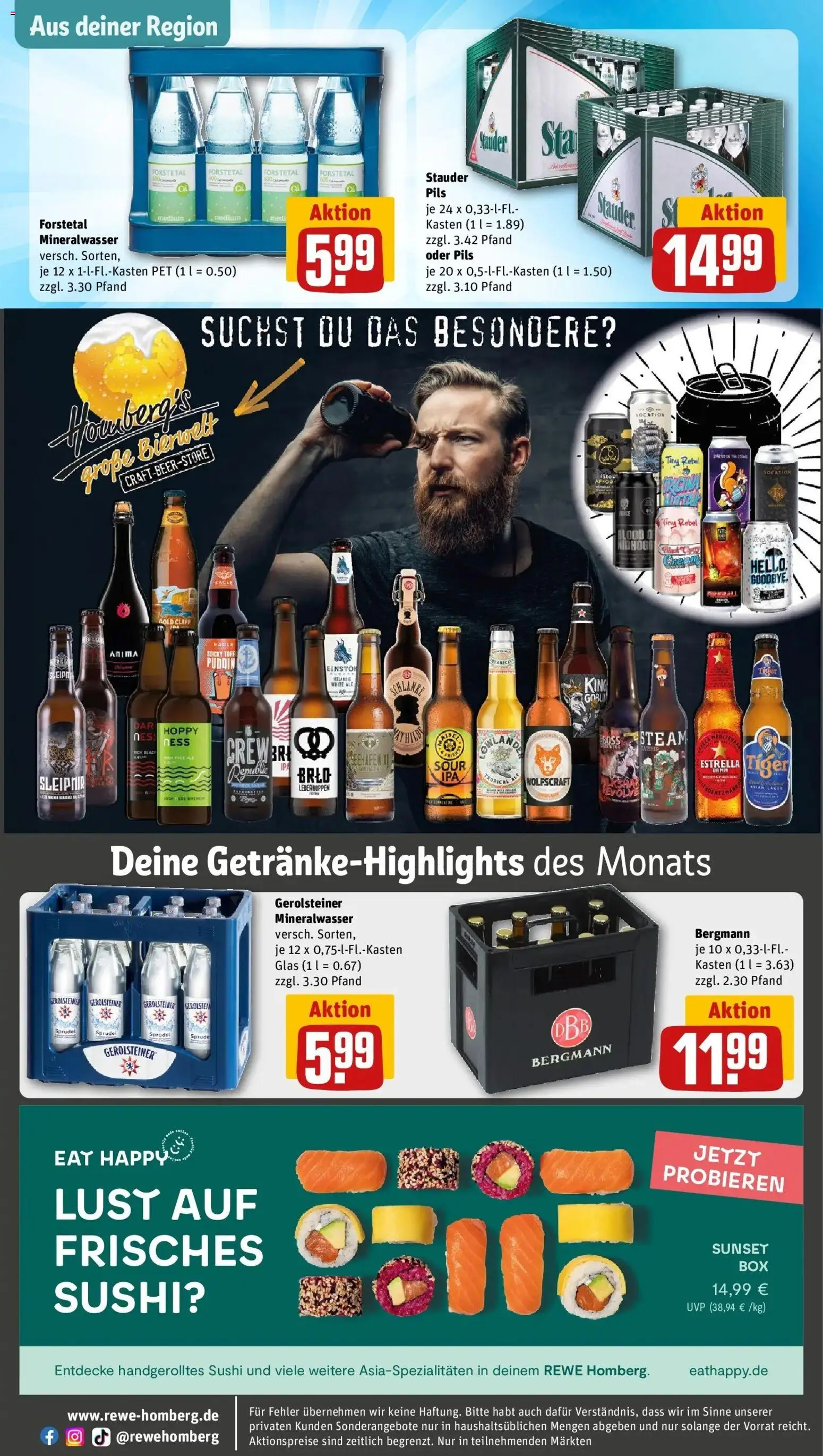 REWE Prospekt ab 21.09.2026 zum Blättern » Angebote | Seite: 37 | Produkte: Pils, Mineralwasser, Gerolsteiner