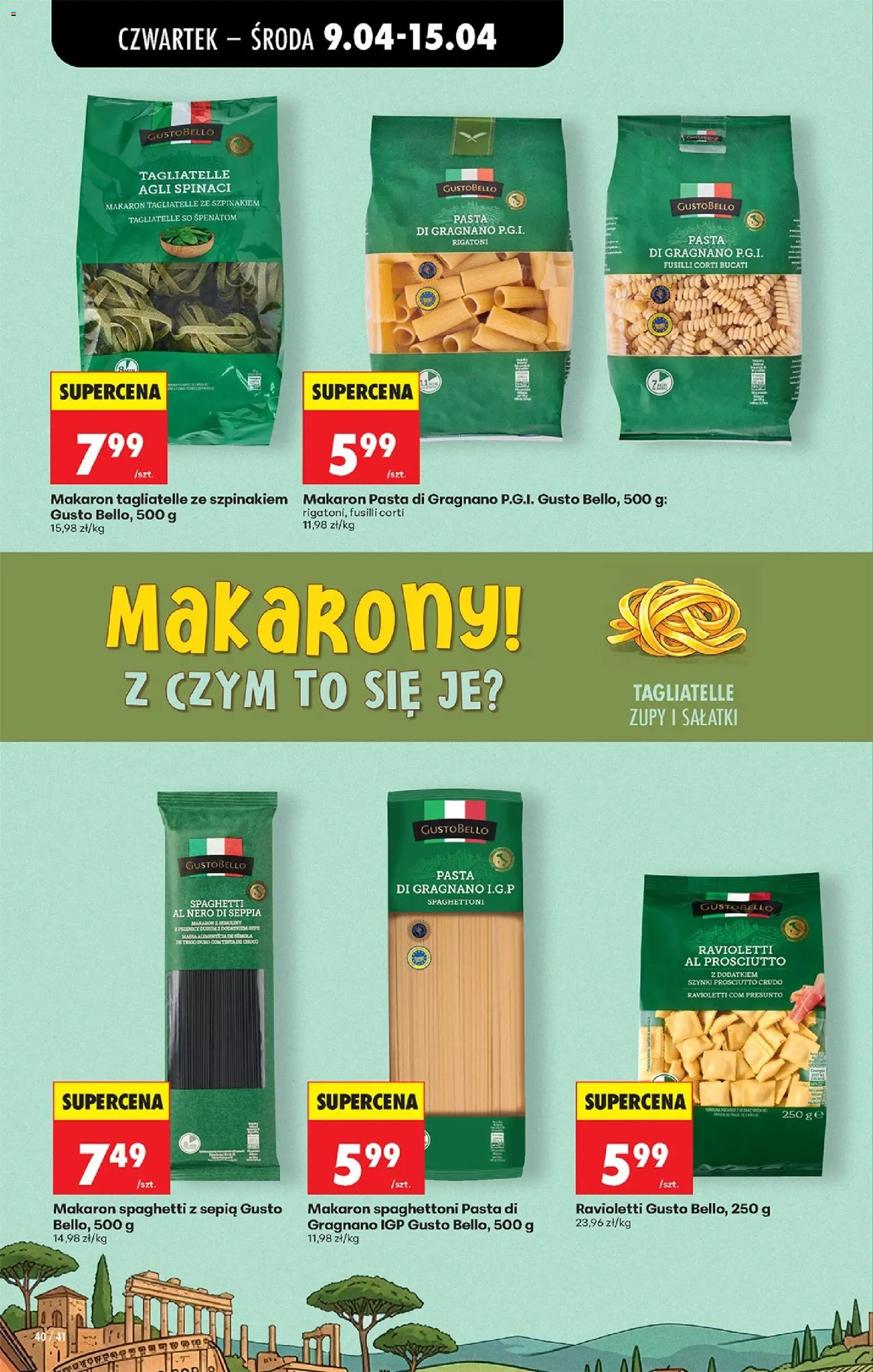 Biedronka gazetka od czwartku od 09.04.2026 | Strona: 52 | Produkty: Makaron tagliatelle, Makarony, Tagliatelle, Makaron