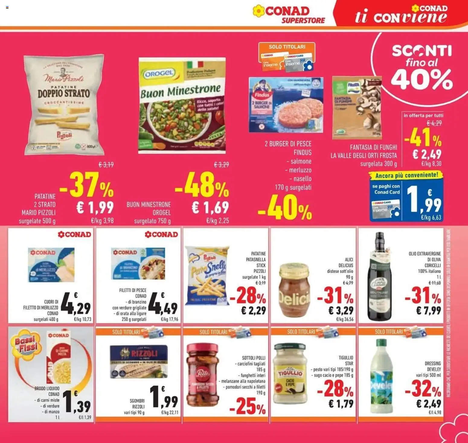 Anteprima volantino Conad dal 21/10/2026 prossima settimana | Pagina: 15 | Prodotti: Olio extravergine di oliva, Branzino, Pomodori, Polli