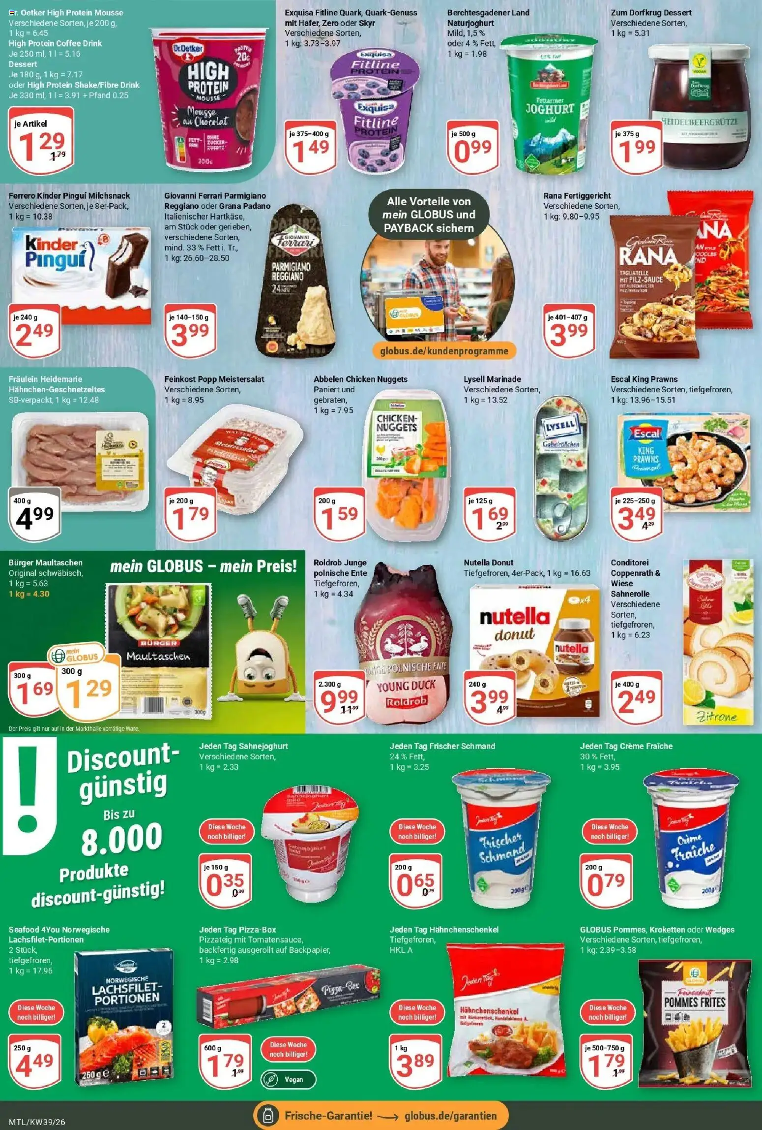 Globus Prospekt Maintal-Dörnigheim (ab 21.09.2026) » Angebote online | Seite: 14 | Produkte: Grana Padano, Pommes, Pommes frites, Ente
