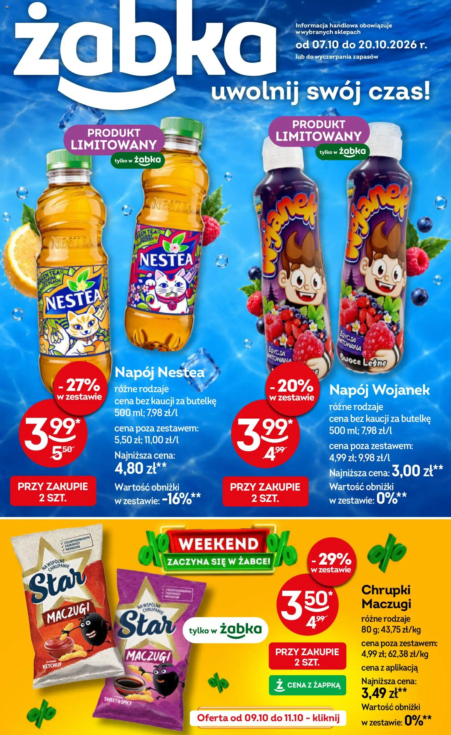 Żabka gazetka od 07.10.2026 | Strona: 1 | Produkty: Ketchup, Chrupki, Owoce