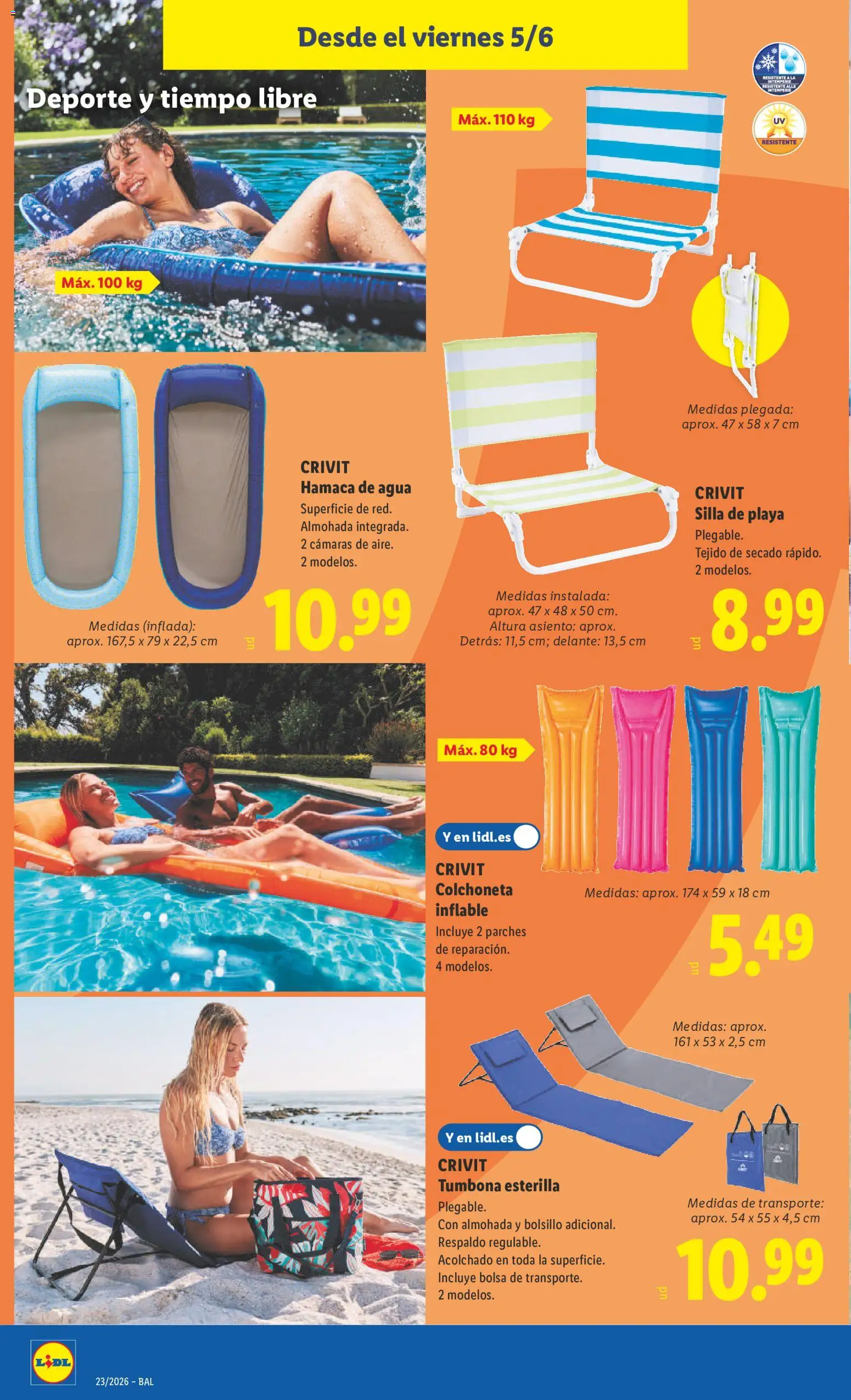 Lidl folleto de bazar Illes Balears │ válido desde el 01.06.2026 | Página: 20 | Productos: Bolsa, Tumbona, Almohada, Colchoneta