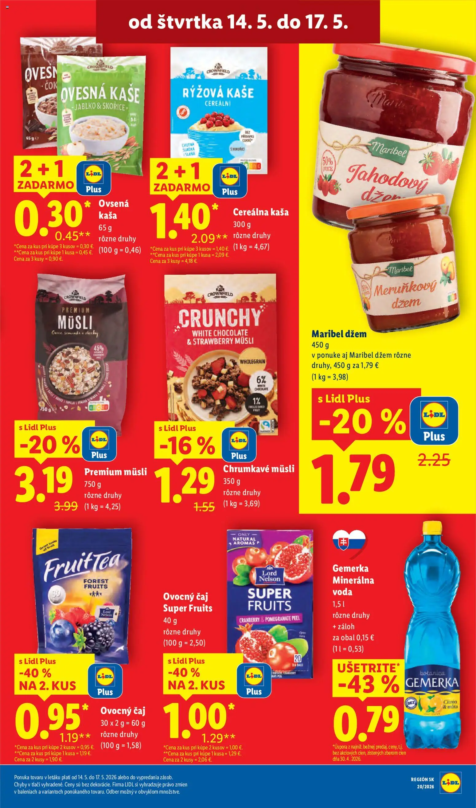 Nové Lidl akcie – leták je platný od 11.05.2026 | Strana: 57 | Produkty: Čaj, Voda, Minerálna voda, Gemerka