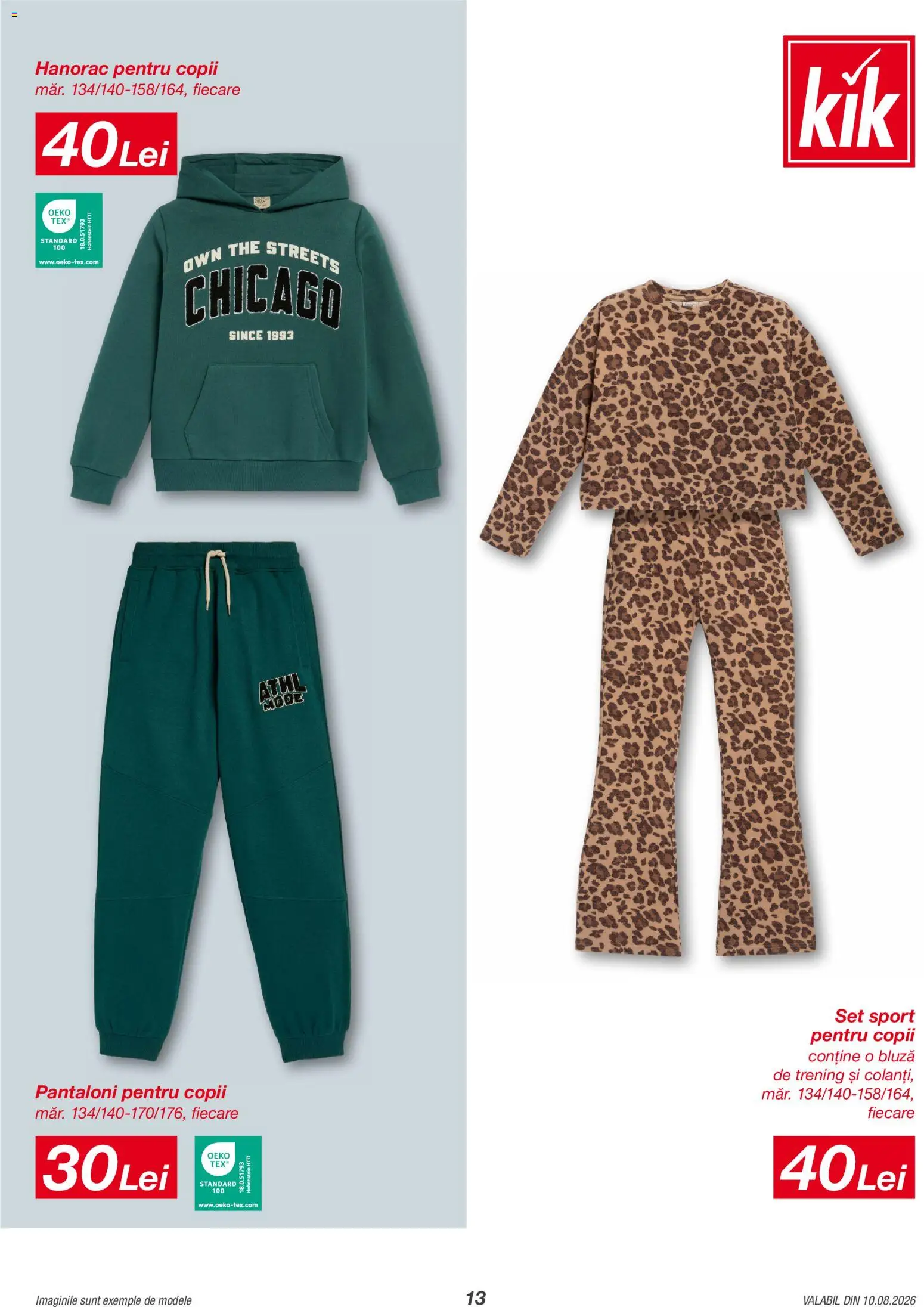 Noul catalog Kik – valabil de la 10.08.2026 | Pagină: 13 | Produse: Trening, Sport, Bluză, Hanorac