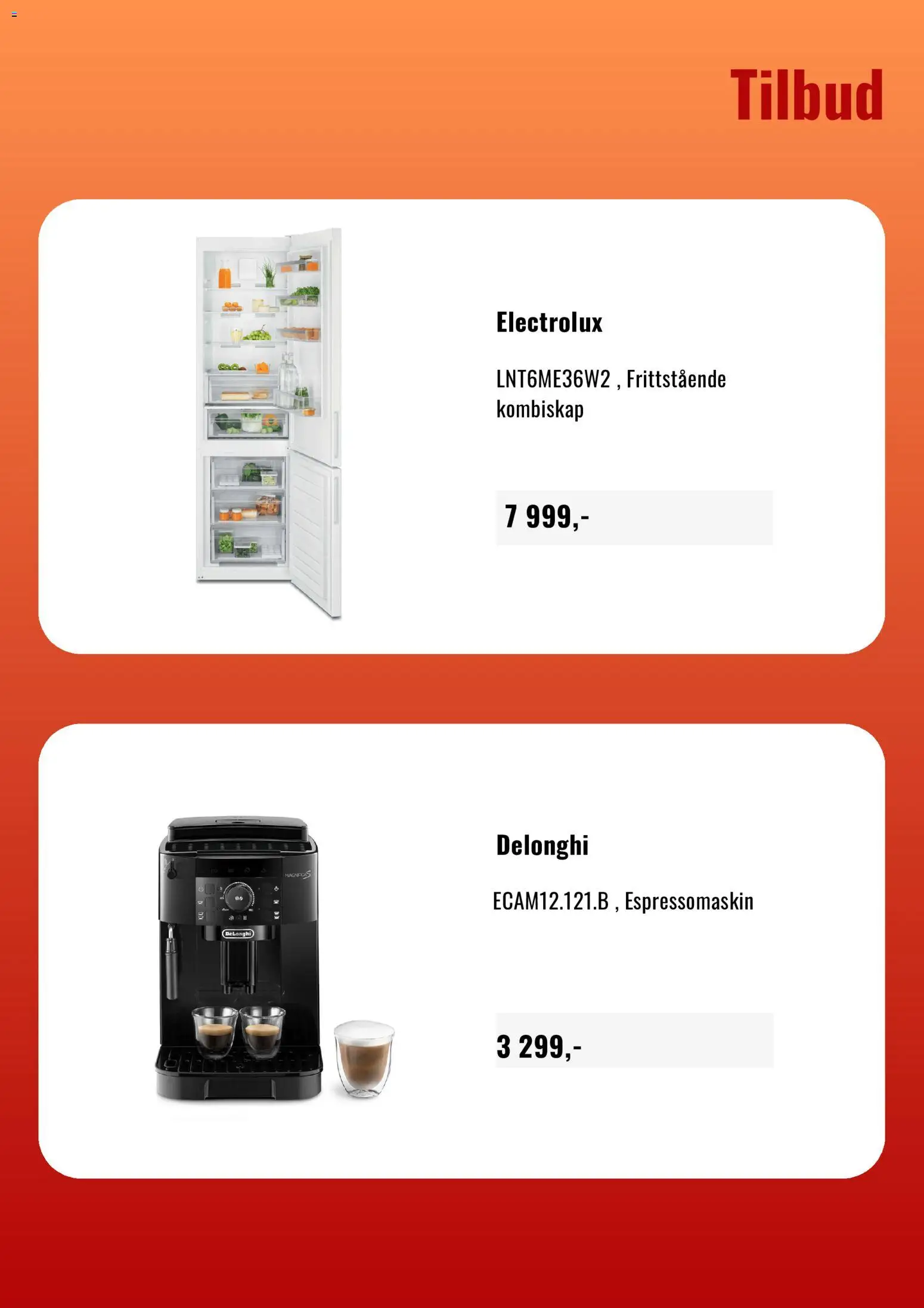 {H1} | Side: 4 | Produkter: Espressomaskin, Kombiskap