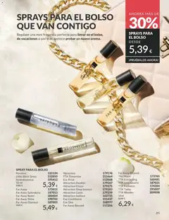 Vista previa Catálogo AVON campaña 5 válido desde el 01.05.2026 | Página: 85 | Productos: Fragancia, Bolso, Té