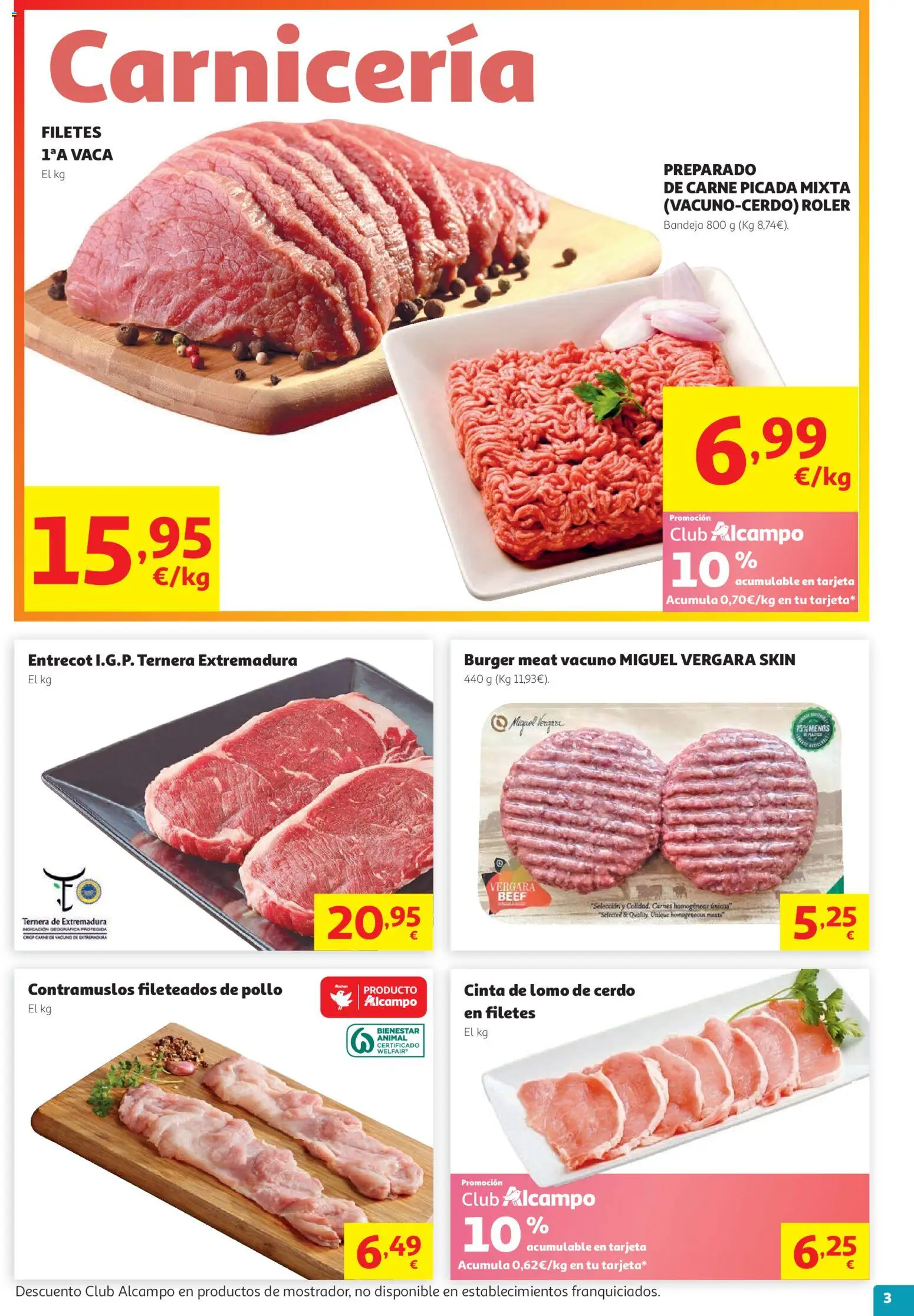 Alcampo HG Nacional Cat │ válido desde el 05.05.2026 | Página: 3 | Productos: Cerdo, Bandeja