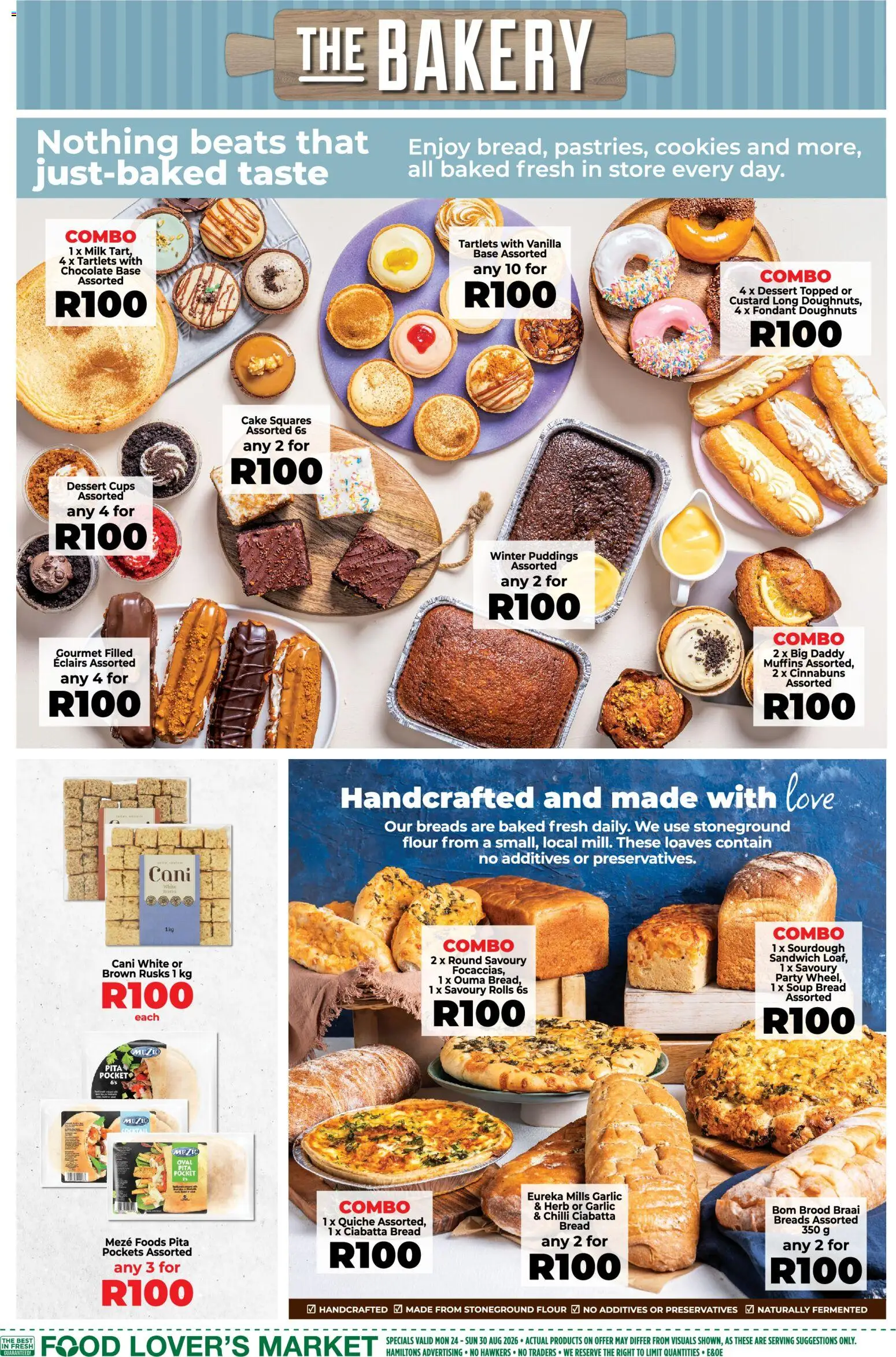 New Food Lover's Market catalogue – valid from 24/08/2026 | Page: 5 | Products: Muffins, Custard, Dessert, Cookies