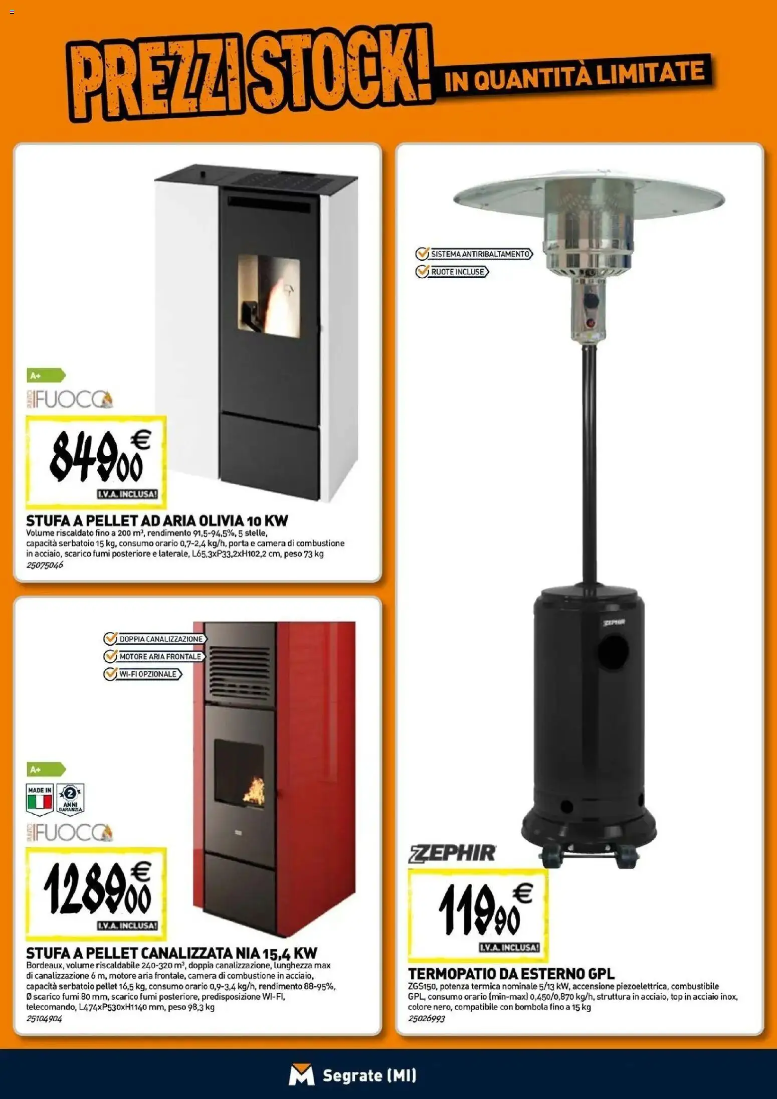 Volantino TECNOMAT del 29/10/2026 | Pagina: 9 | Prodotti: Pellet, Stufa a pellet, Stufa, Top