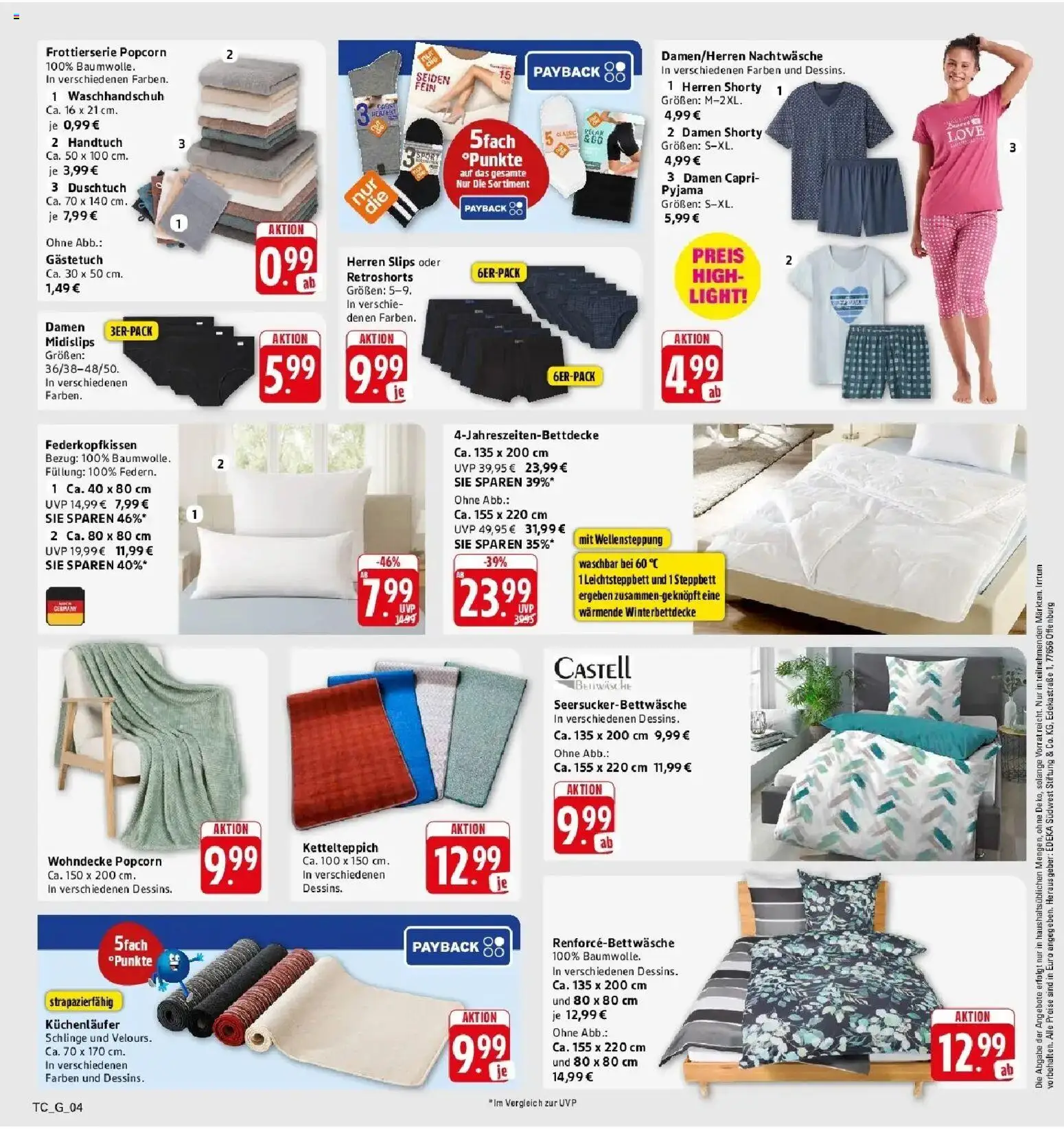 Edeka Prospekt Stuttgart - Feuerbach (ab 24.08.2026) » Angebote Online | Seite: 55 | Produkte: Bettwäsche, Pyjama, Popcorn