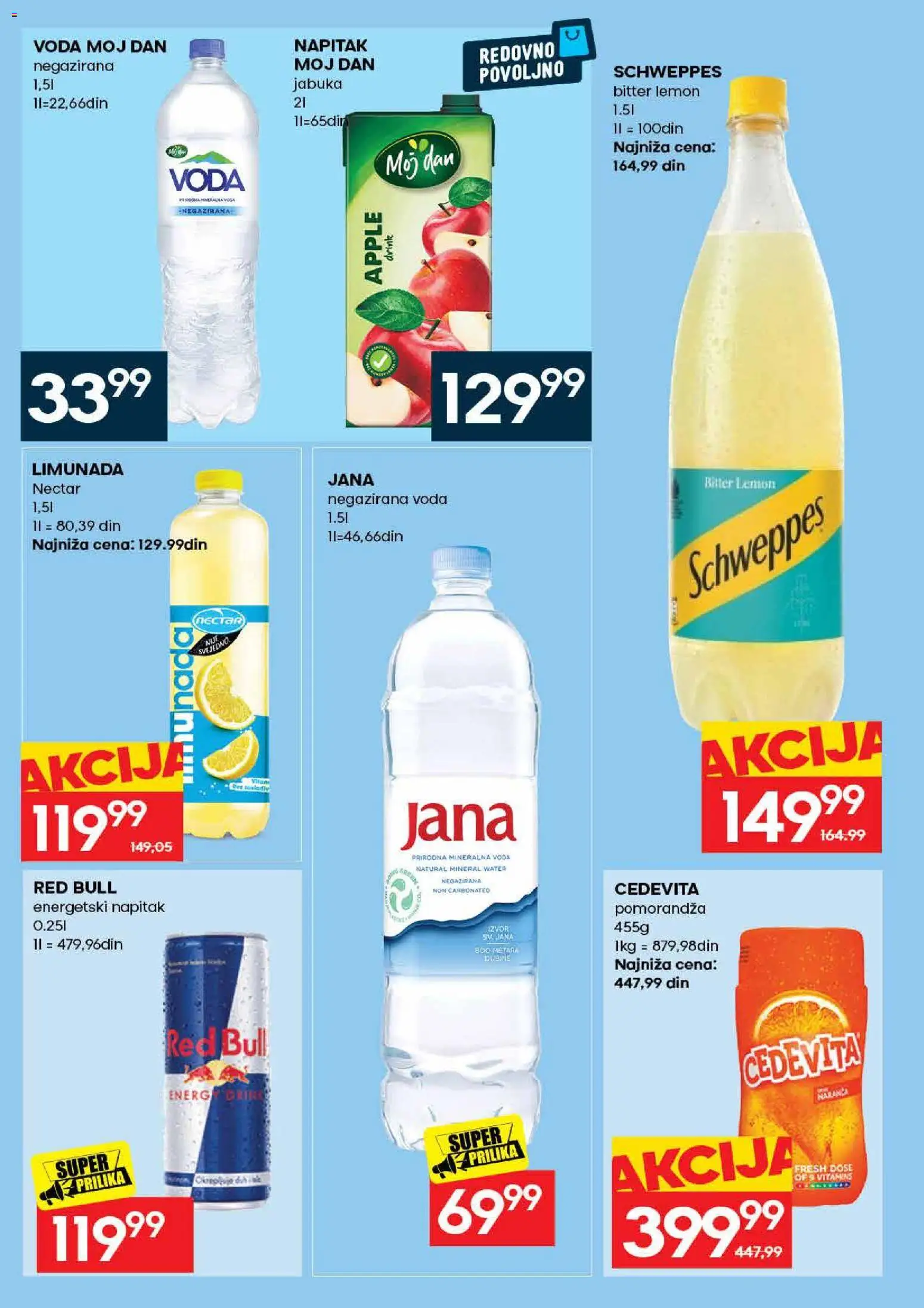 Mercator katalog - važi od 17.08.2026 | Strana: 45 | Proizvode: Limunada, Schweppes, Voda, Pomorandza
