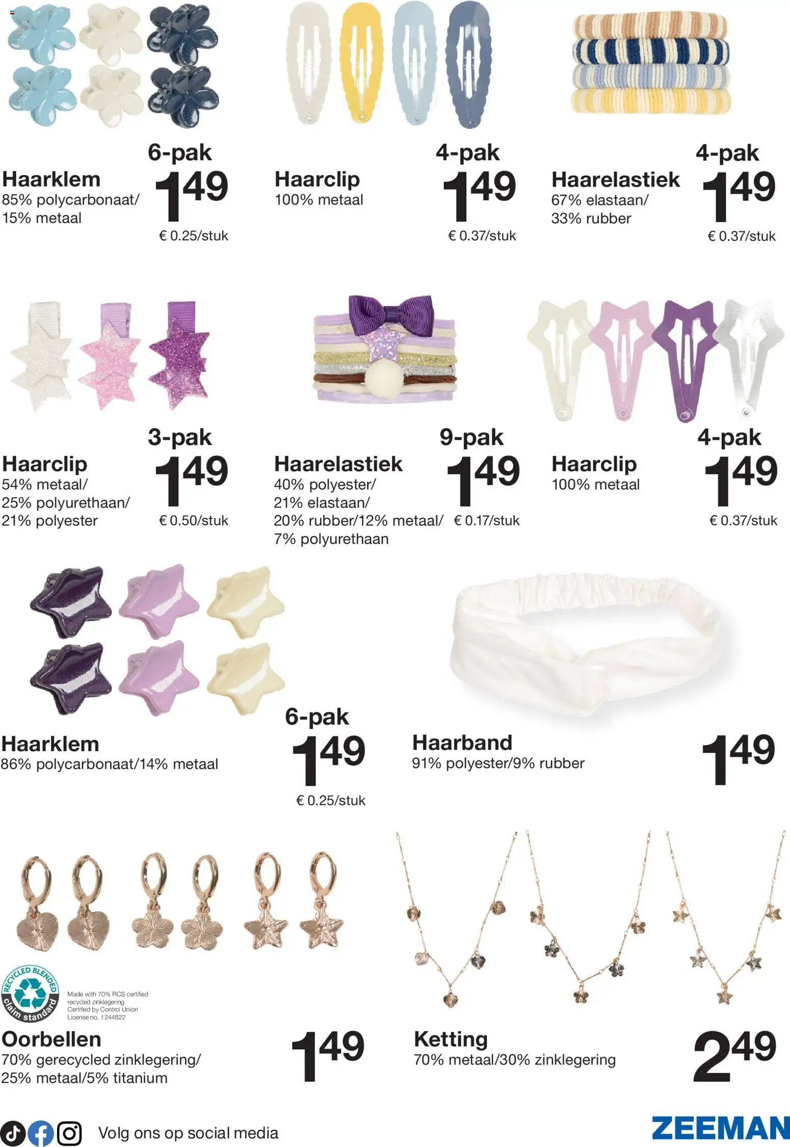 {H1} | Pagina: 17 | Producten: Haarclip, Oorbellen, Ketting