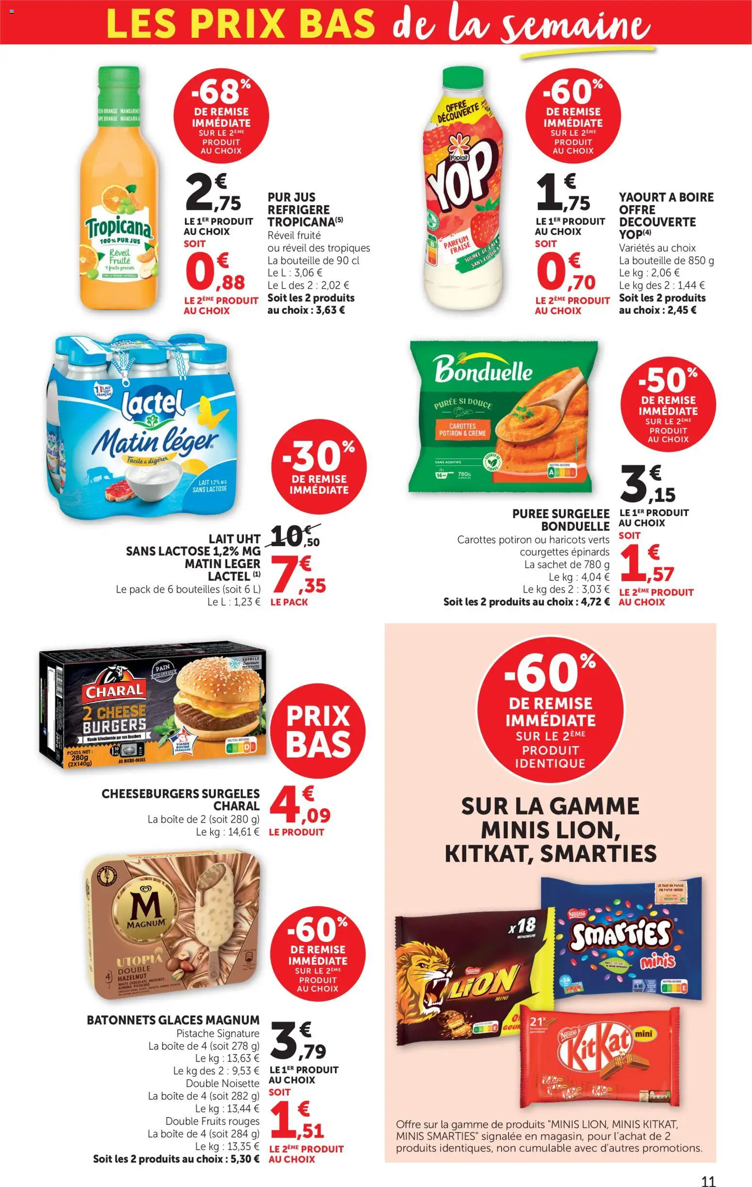 {H1} | Page: 11 | Produits: Fraise, Poids, Yaourt, Magnum