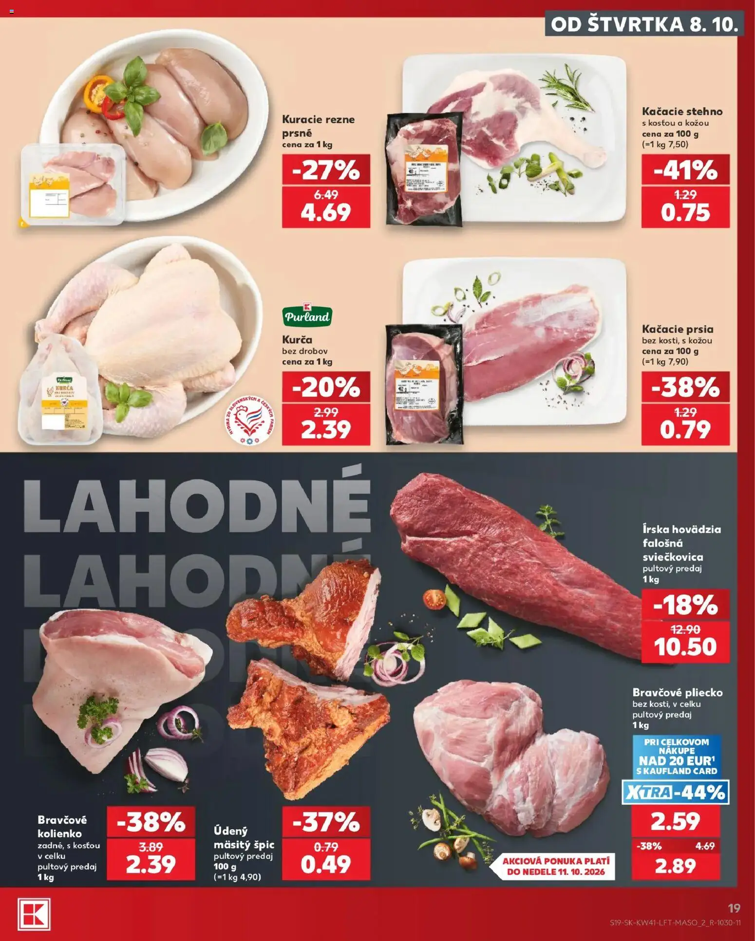 Kaufland SK akciós ujság - amely érvényes a következő dátumtól: 2026.10.08. | Oldal: 19