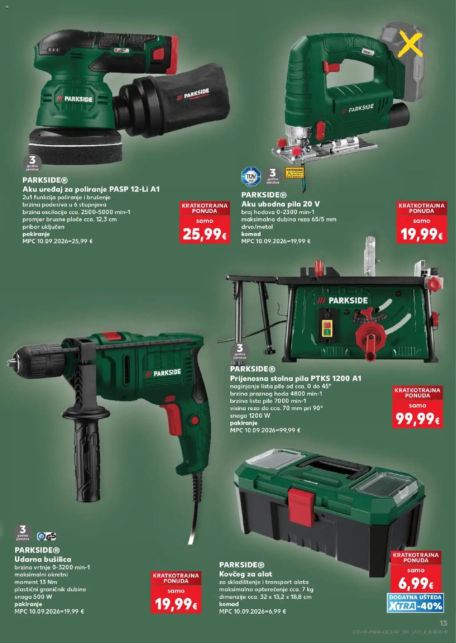 Kaufland katalog | vrijedi od 07.10.2026 | Stranica: 13 | Proizvodi: Ubodna pila, Udarna bušilica, Pila, Bušilica