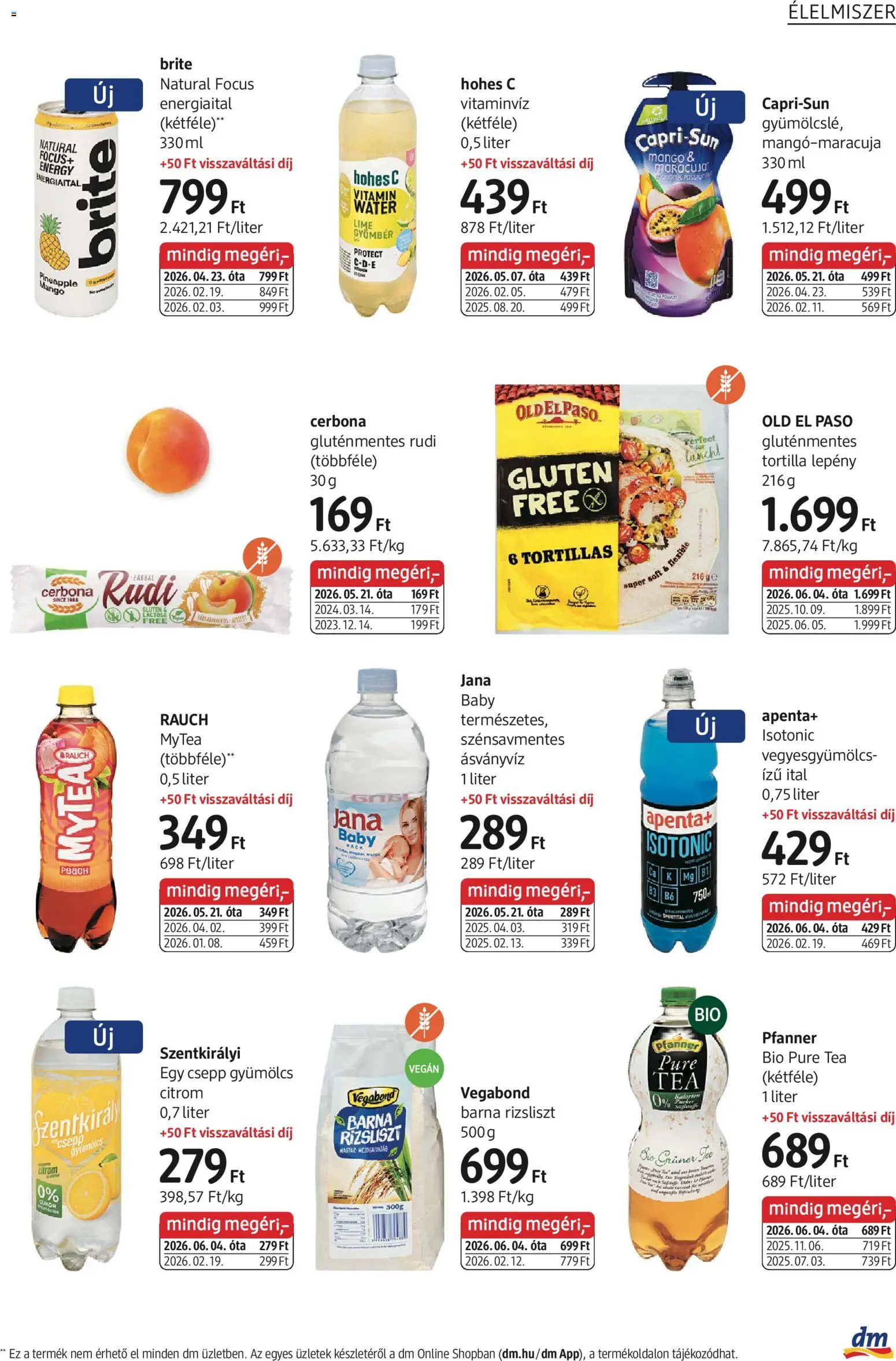 DM Drogerie Markt akciós ujság - amely érvényes a következő dátumtól: 04.06.2026 | Oldal: 17 | Termékek: Tortilla, Ásványvíz, Tea, Citrom