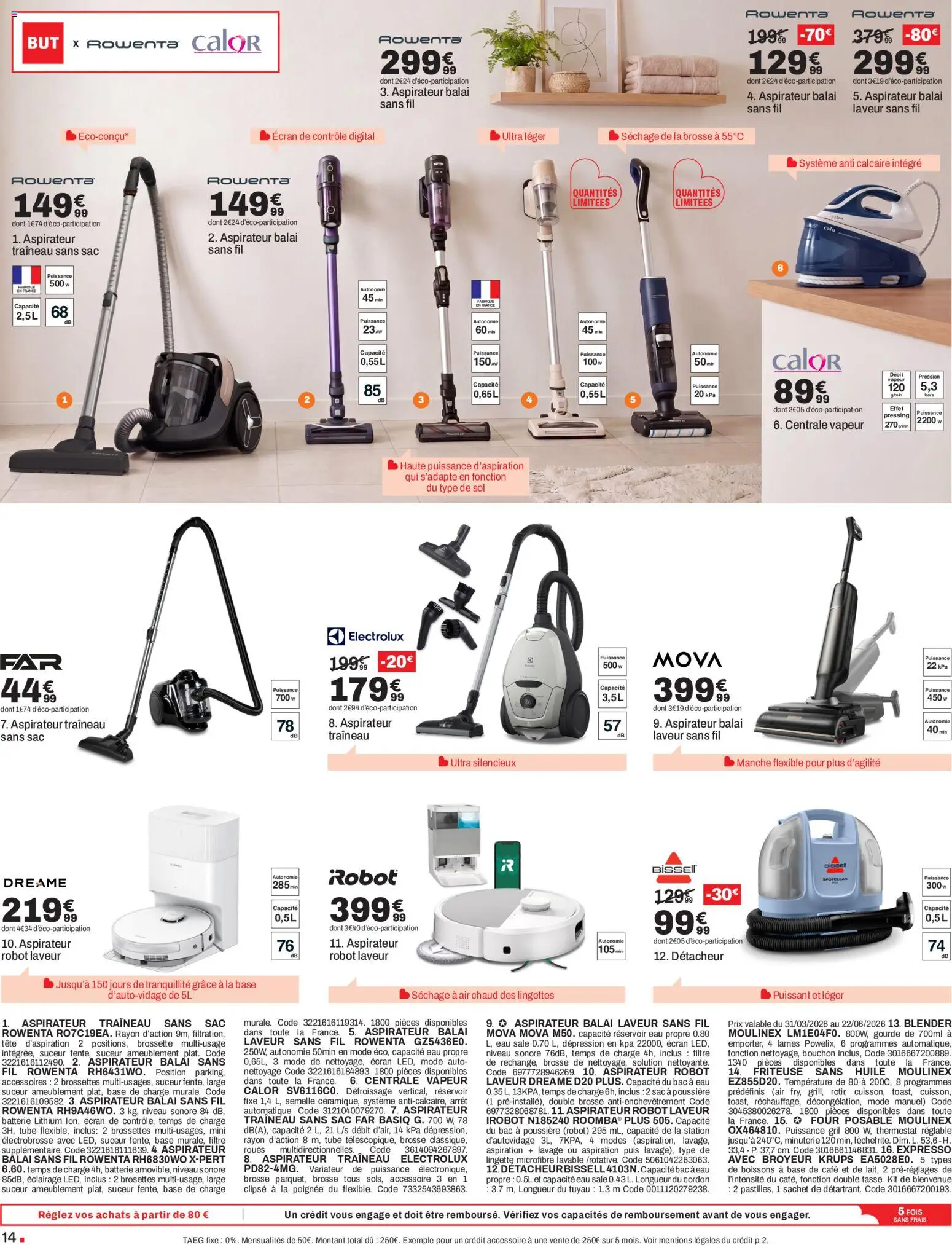 {H1} | Page: 14 | Produits: Blender, Four, Tuyau, Aspirateur balai