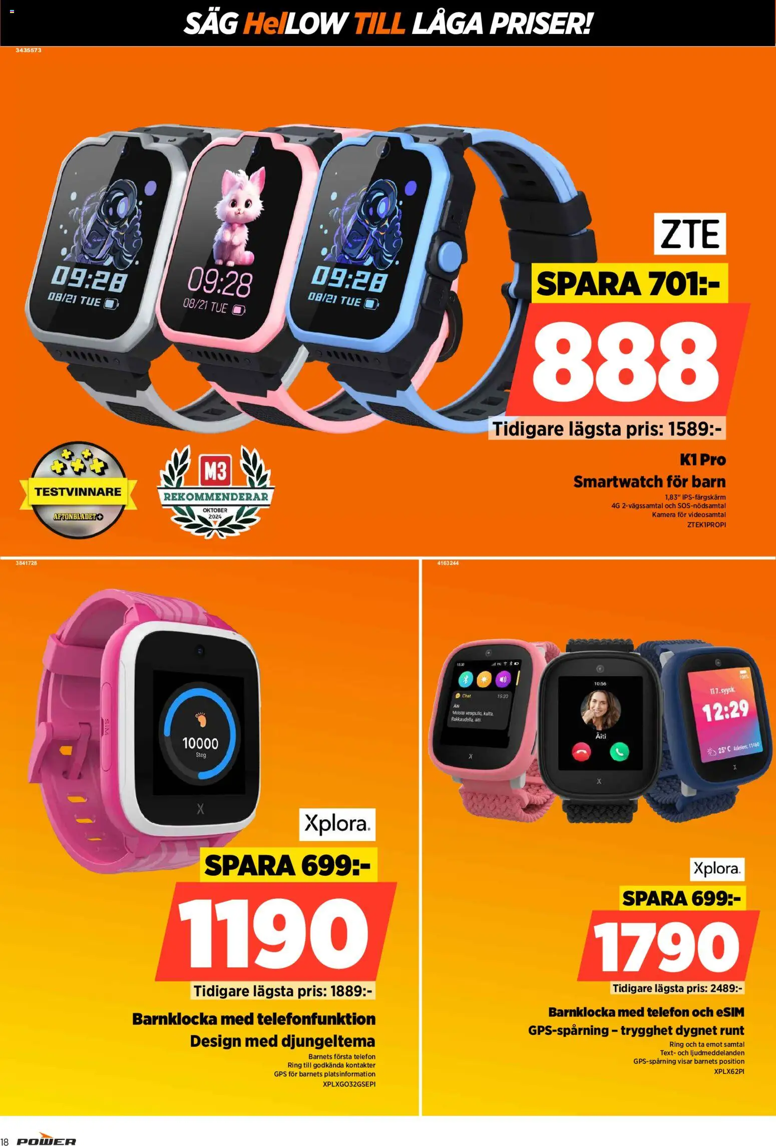Power reklamblad aktuell från 08.06.2026 | Sida: 18 | Produkter: Såg, Ring, Telefon, Kamera