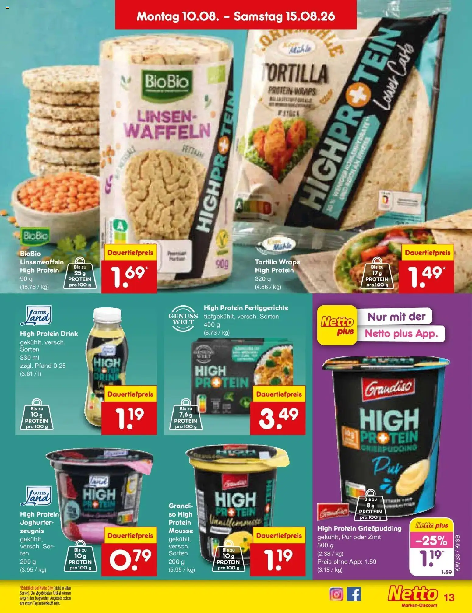 Netto Marken-Discount Prospekt Jüchen (ab 10.08.2026) » Angebote | Seite: 15 | Produkte: Waffeln, Fertiggerichte