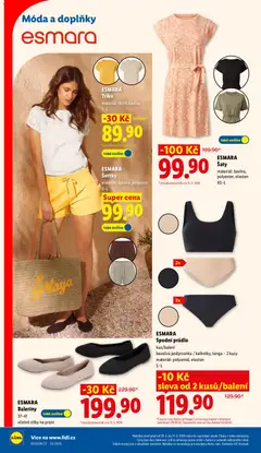 Náhled letáku ESMARA Šaty, materiál: bavlna, polyester, elastan XS-L od 28.05.2026 | Strana: 40 | Produkty: Šaty, Baleríny, Spodní prádlo, Podprsenka