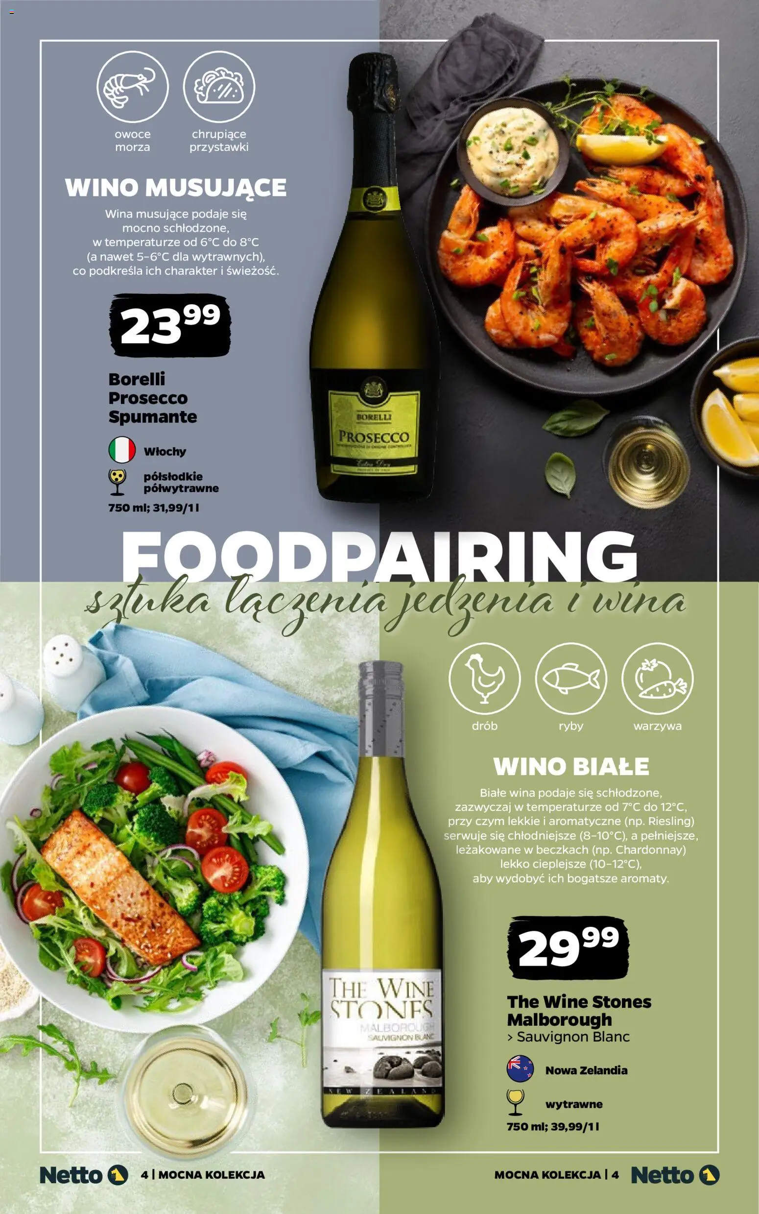 Netto gazetka - Wina od 06.07.2026 | Strona: 4 | Produkty: Riesling, Chardonnay, Wino, Ryby