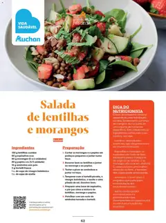 Pré-visualização Auchan Revista Longevidade e Especial Bebe válido de 02/09/2026 | Página: 62 | Produtos: Vinagre balsâmico, Espinafres, Azeite, Salada