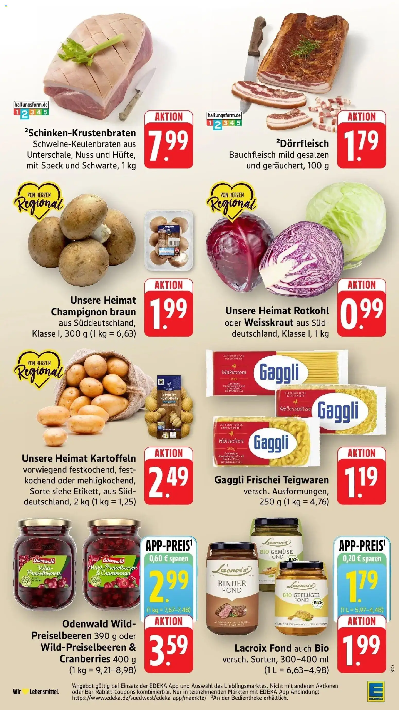 Edeka Prospekt Nonnenhorn / Bodensee (ab 05.10.2026) » Angebote Online | Seite: 2 | Produkte: Rotkohl, Preiselbeeren, Kartoffeln, Gemüse