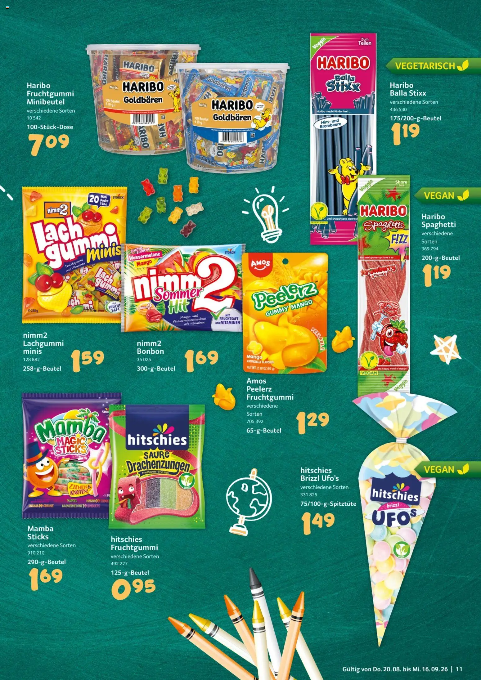 Selgros Schulstart – gültig ab 20.08.2026 | Seite: 11 | Produkte: Haribo, Spaghetti, Mango, Fruchtsaft