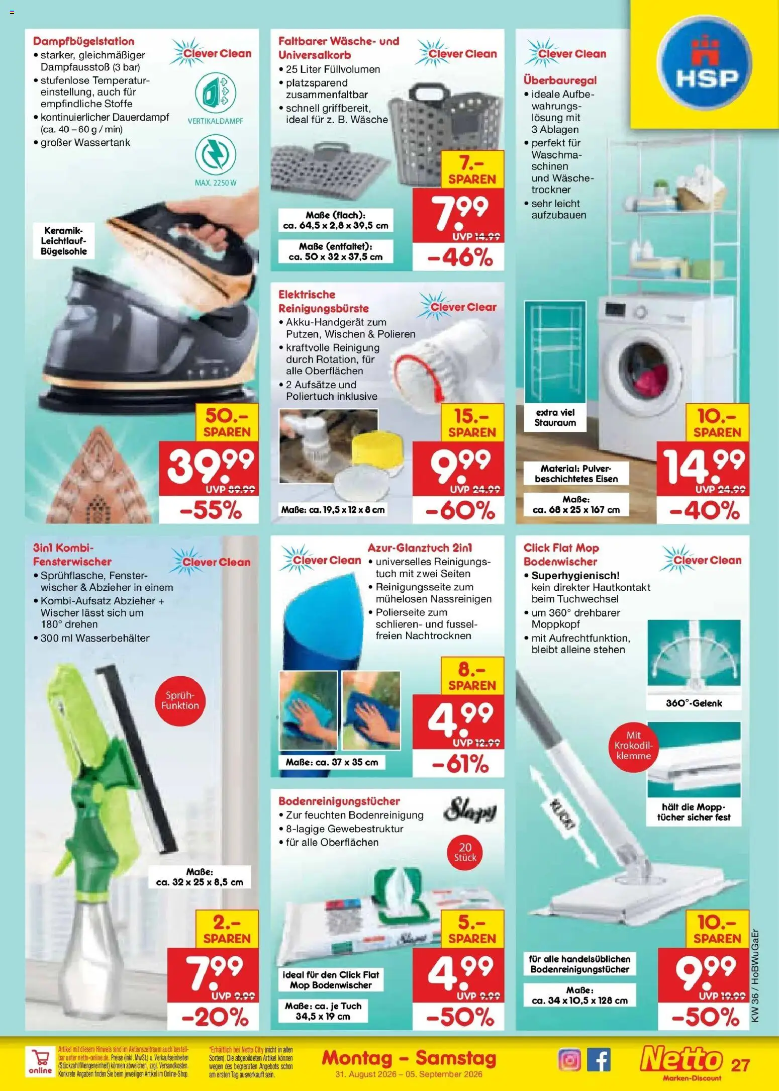 Netto Marken-Discount Prospekt Stemwede-Dielingen (ab 31.08.2026) » Angebote | Seite: 37 | Produkte: Trockner