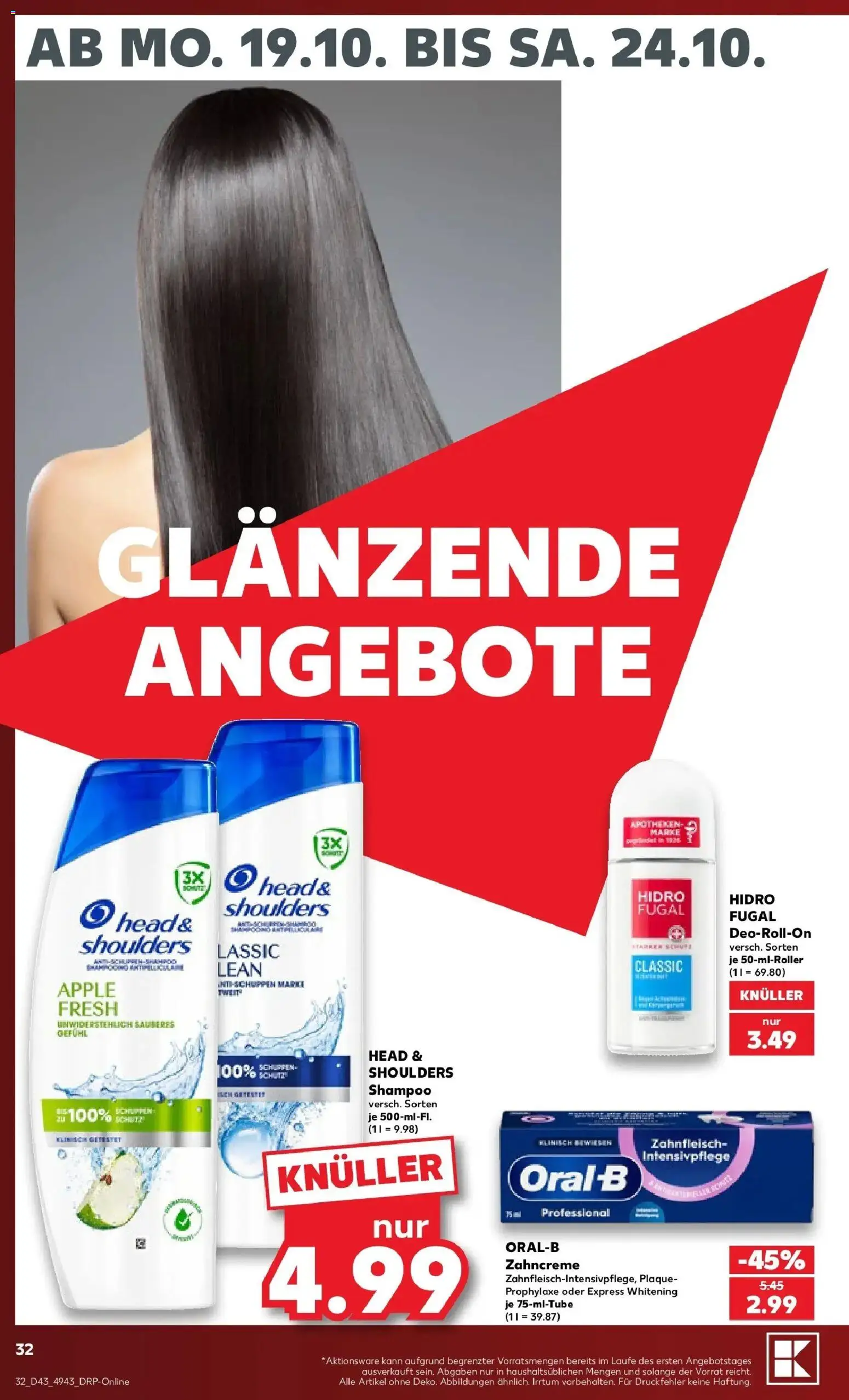 Prospekt Kaufland ab 19.10.2026 » Angebote Online zum Blättern | Seite: 36 | Produkte: Head & shoulders, Shampoo, Apple