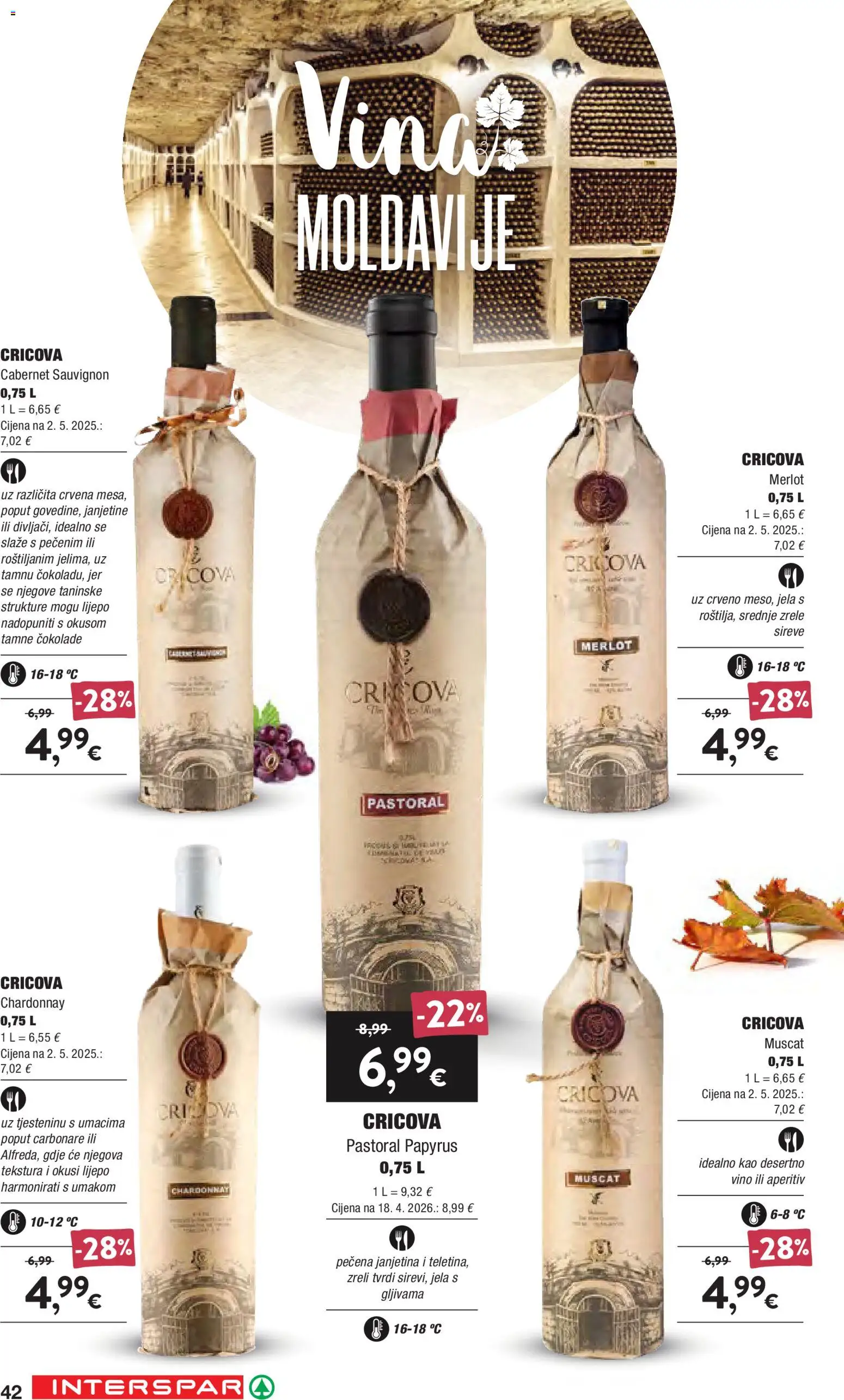 Interspar katalog | vrijedi od 16.09.2026 | Stranica: 42 | Proizvodi: Janjetina, Aperitiv, Vino, Cabernet sauvignon