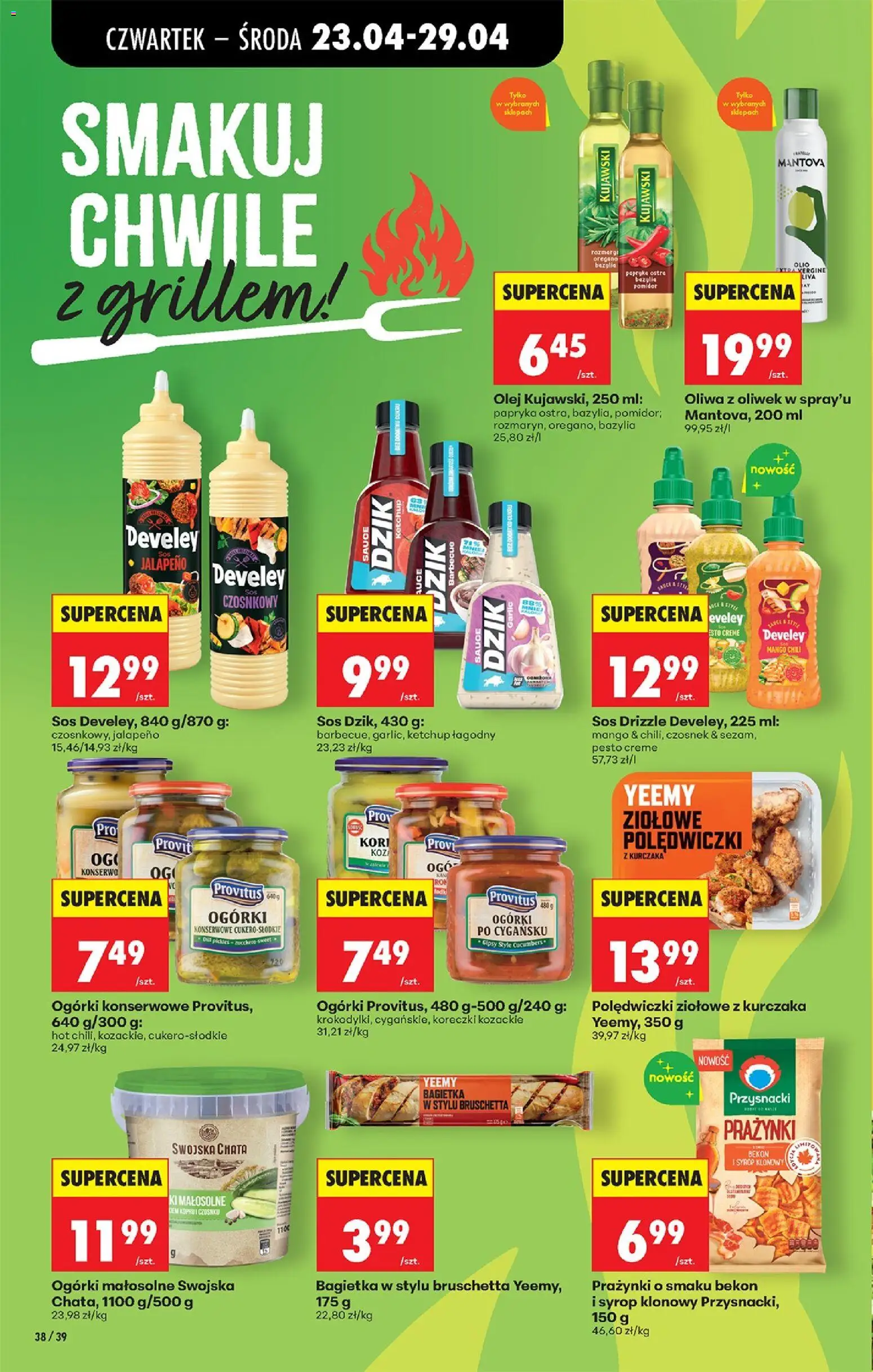 Biedronka gazetka od czwartku od 23.04.2026 | Strona: 54 | Produkty: Ketchup, Oliwa z oliwek, Pesto, Bagietka