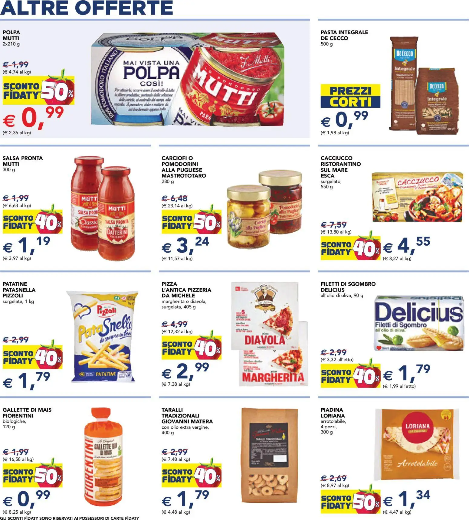 Volantino Esselunga S del 07.05.2026 | Pagina: 8 | Prodotti: Pizza, Salsa, Pomodoro, Sgombro