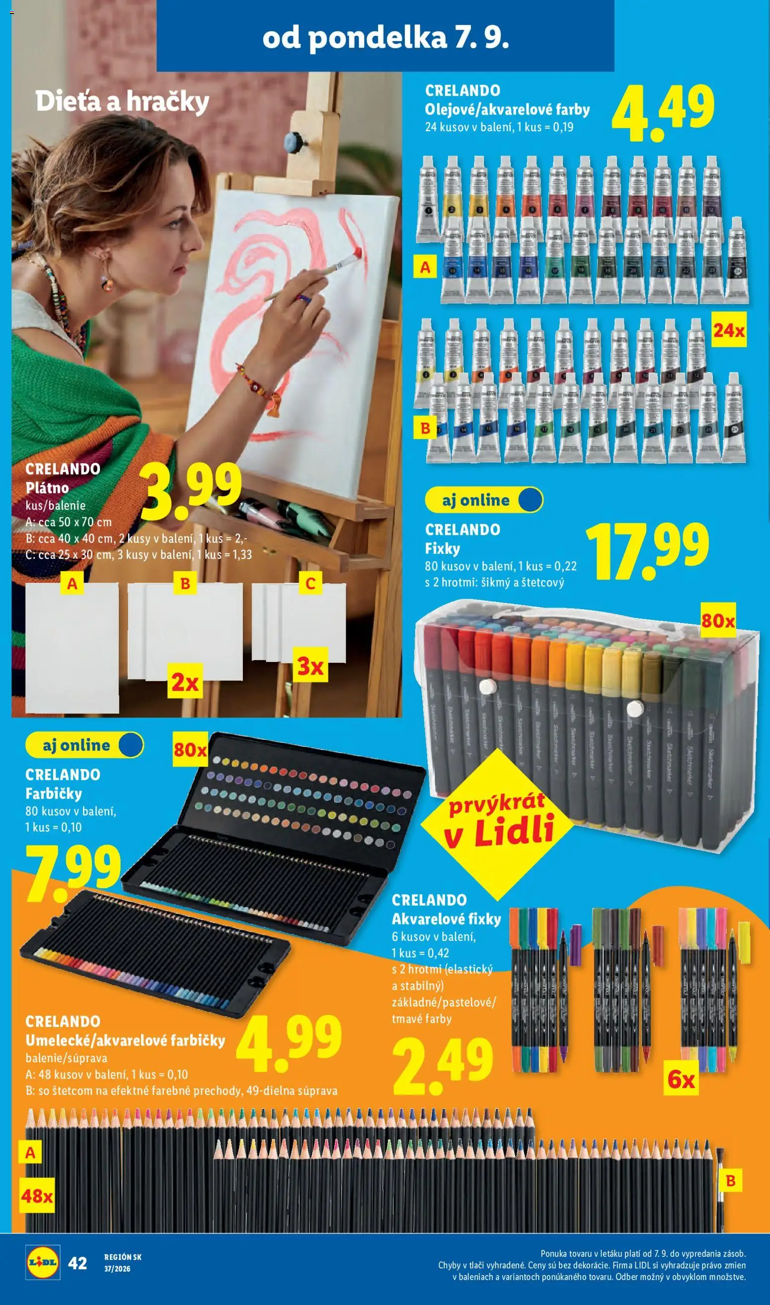 Nové Lidl akcie – leták je platný od 07.09.2026 | Strana: 58 | Produkty: Fixky, Hračky